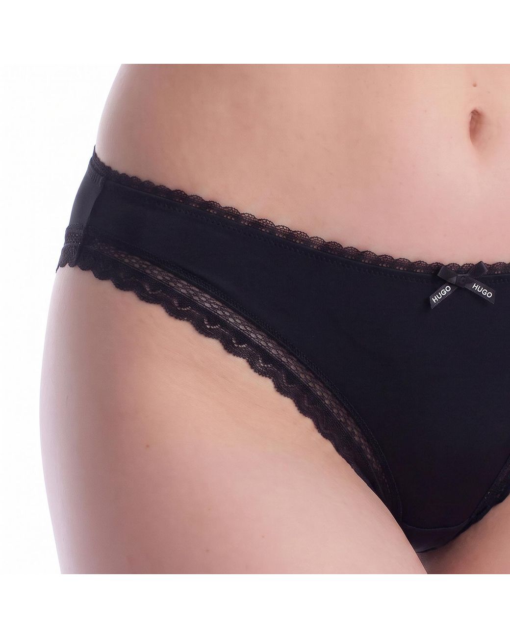 Boss Blue Microfiber Panties With Lace 50545733