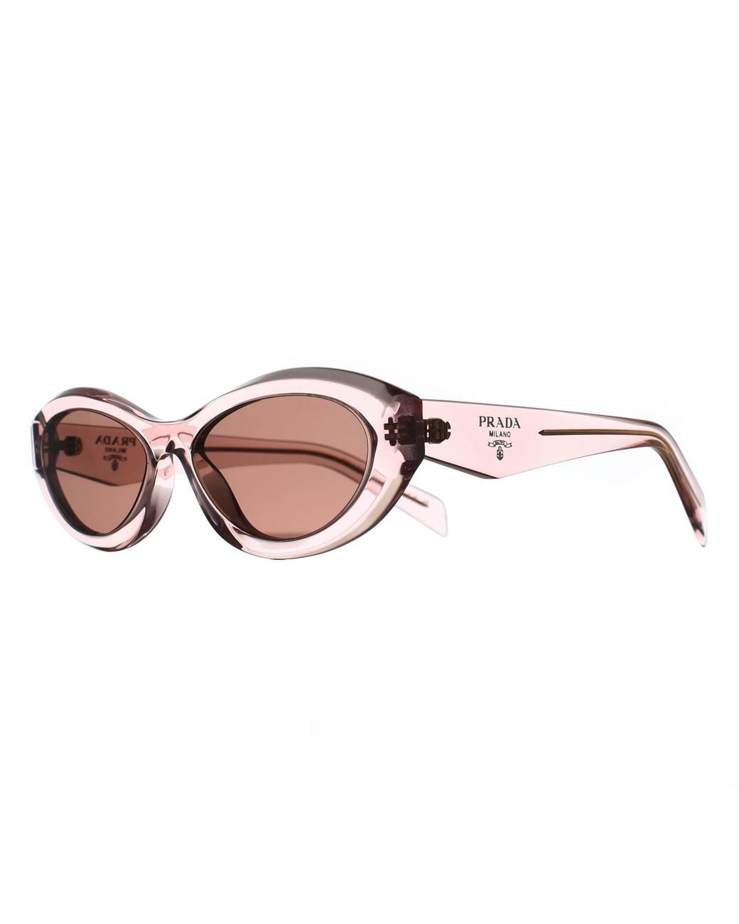Prada Pink Oval Transparent Peach Light Pr26Zs