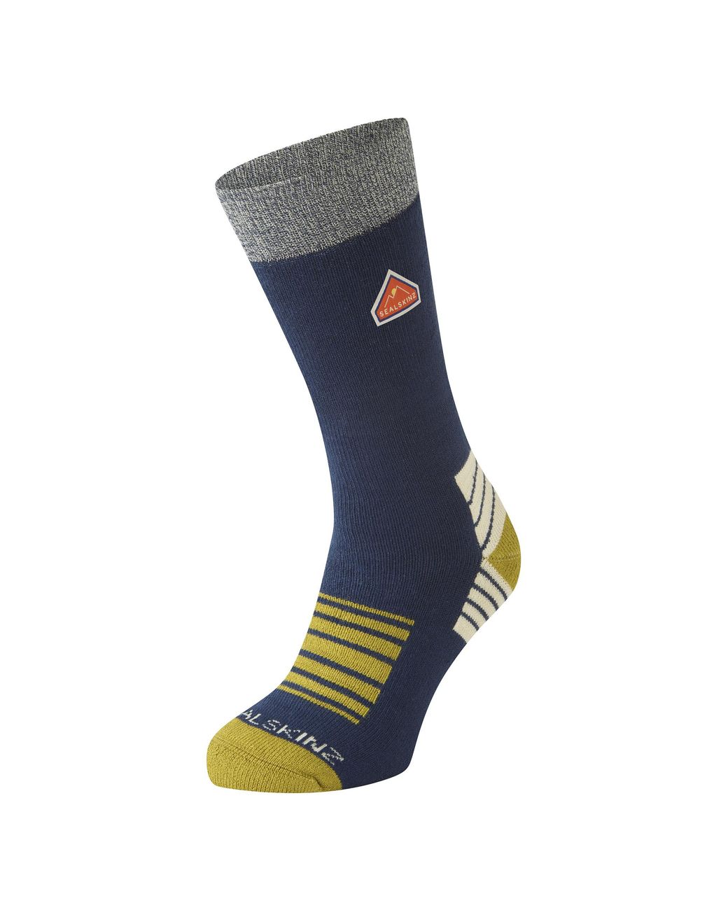 SealSkinz Blue Single Layer Bamboo Mid Length Plain Hiking Socks For And
