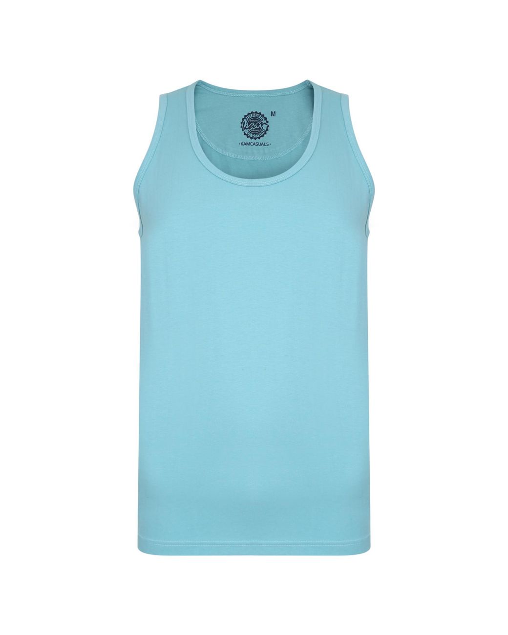 KAM Jeanswear Blue Plus Size Classic Vest Kam Sleeveless Crew Neck for men