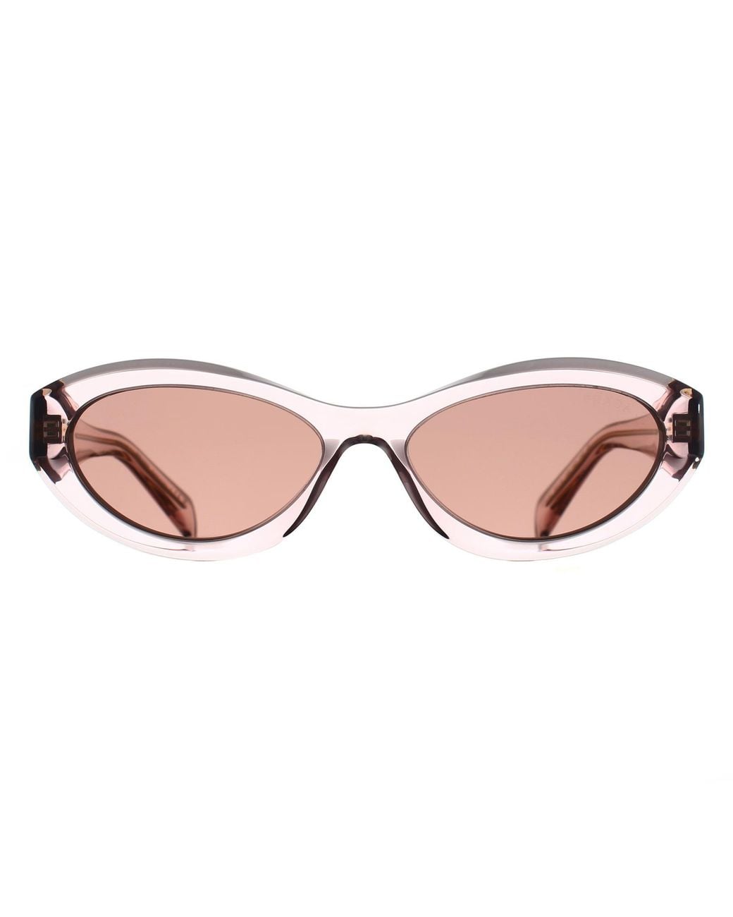 Prada Pink Oval Transparent Peach Light Pr26Zs