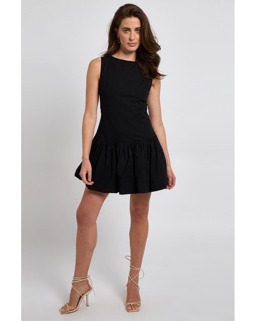 Urban Bliss Black Bubble Hem Mini Dress