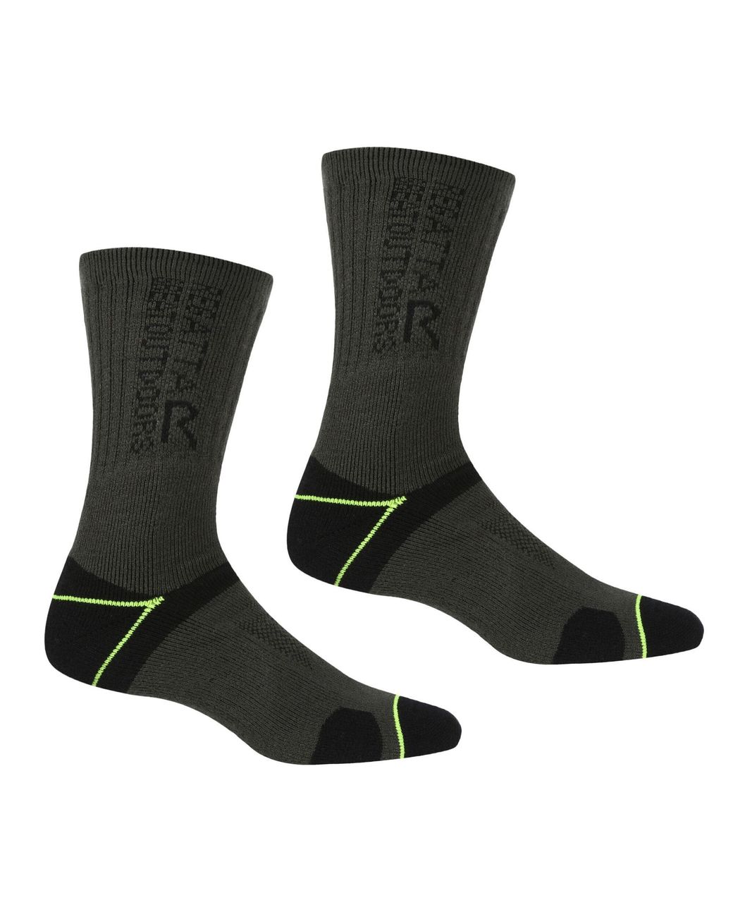 Regatta Black Blister Protection Ii Socks (Pack Of 2) /Electric Lime) for men