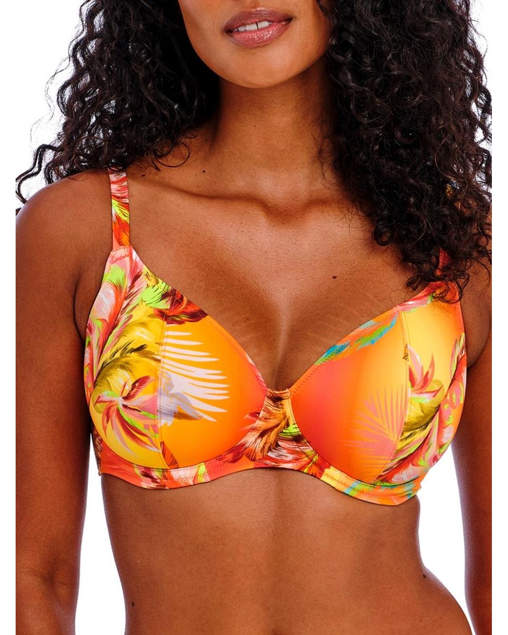Freya Orange Miami Sunset Plunge Bikini Top