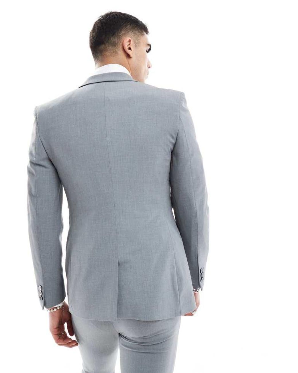 ASOS Gray Super Skinny Smart Jacket for men