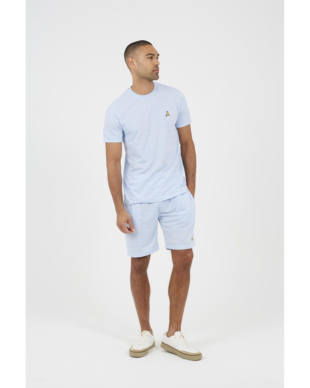 Brave Soul Blue Light Jacquard Shorts for men