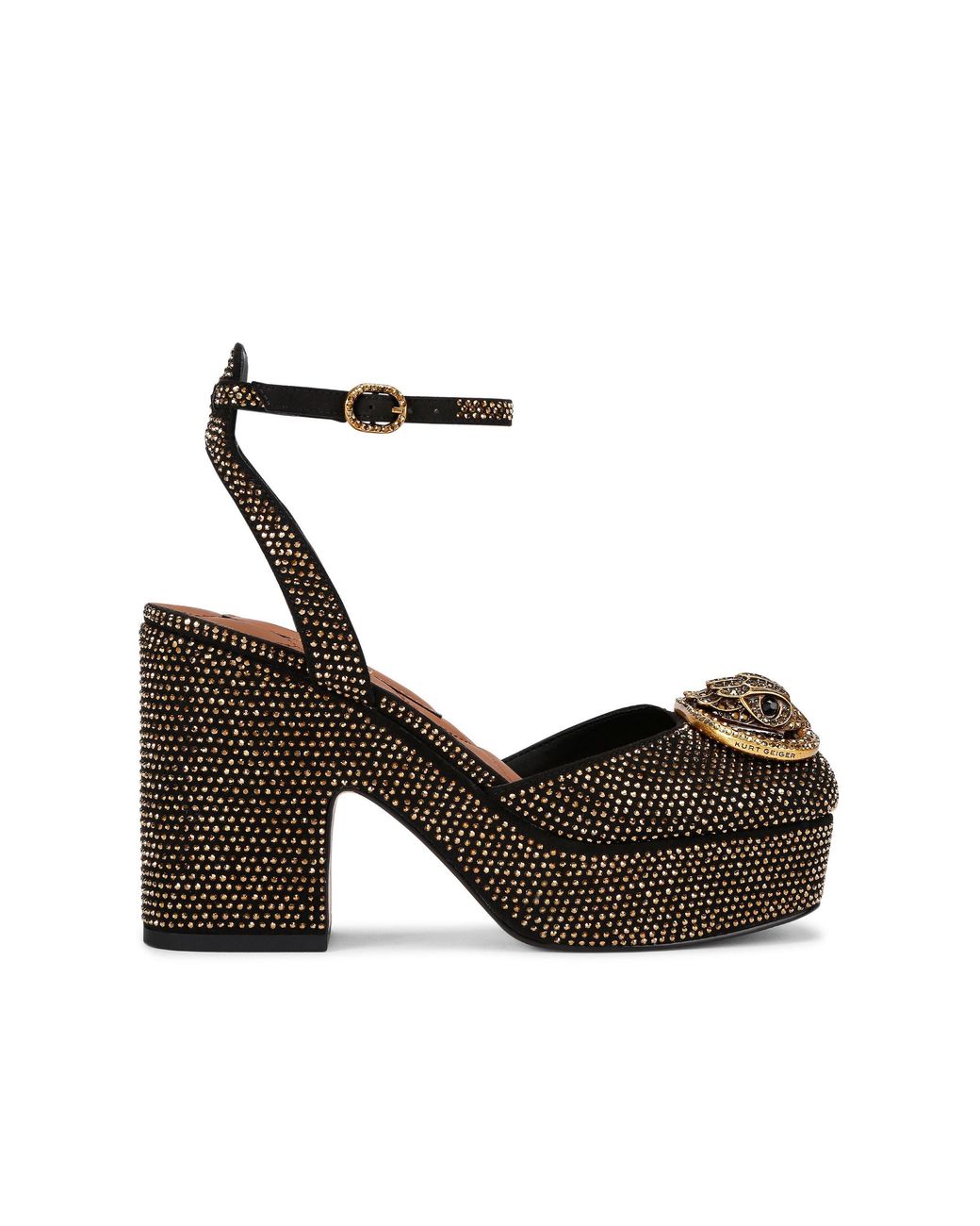 Kurt Geiger Brown Chelsea Closed Platform Sandals