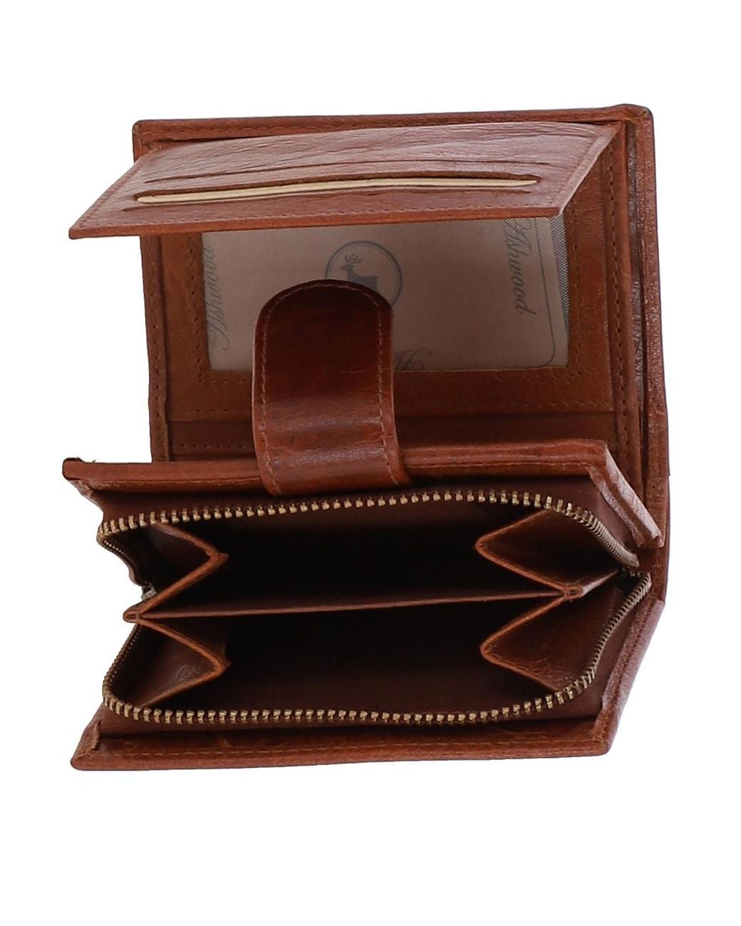 Ashwood Leather Brown 'G-Purse' Vintage Wash Real Wallet Purse