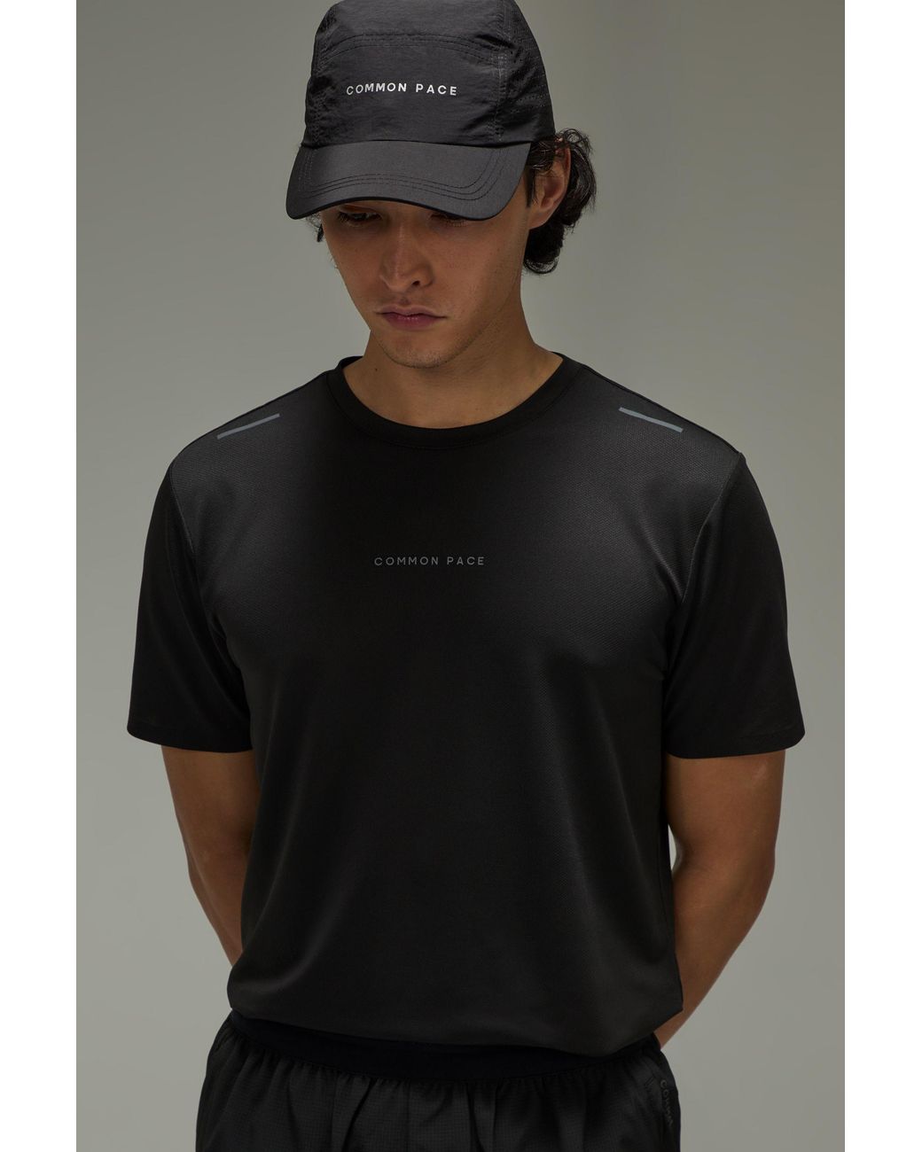 BoohooMAN Gray Common Pace Running Ultra Regular Fit T-Shirt for men