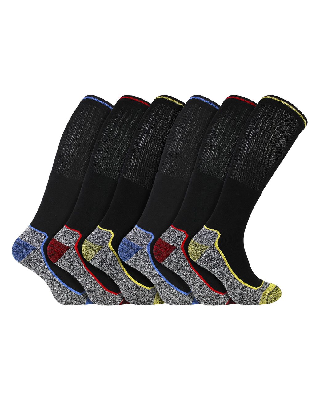 Sock Snob Black Knee High Bamboo Work Socks For Steel Toe Boots for men