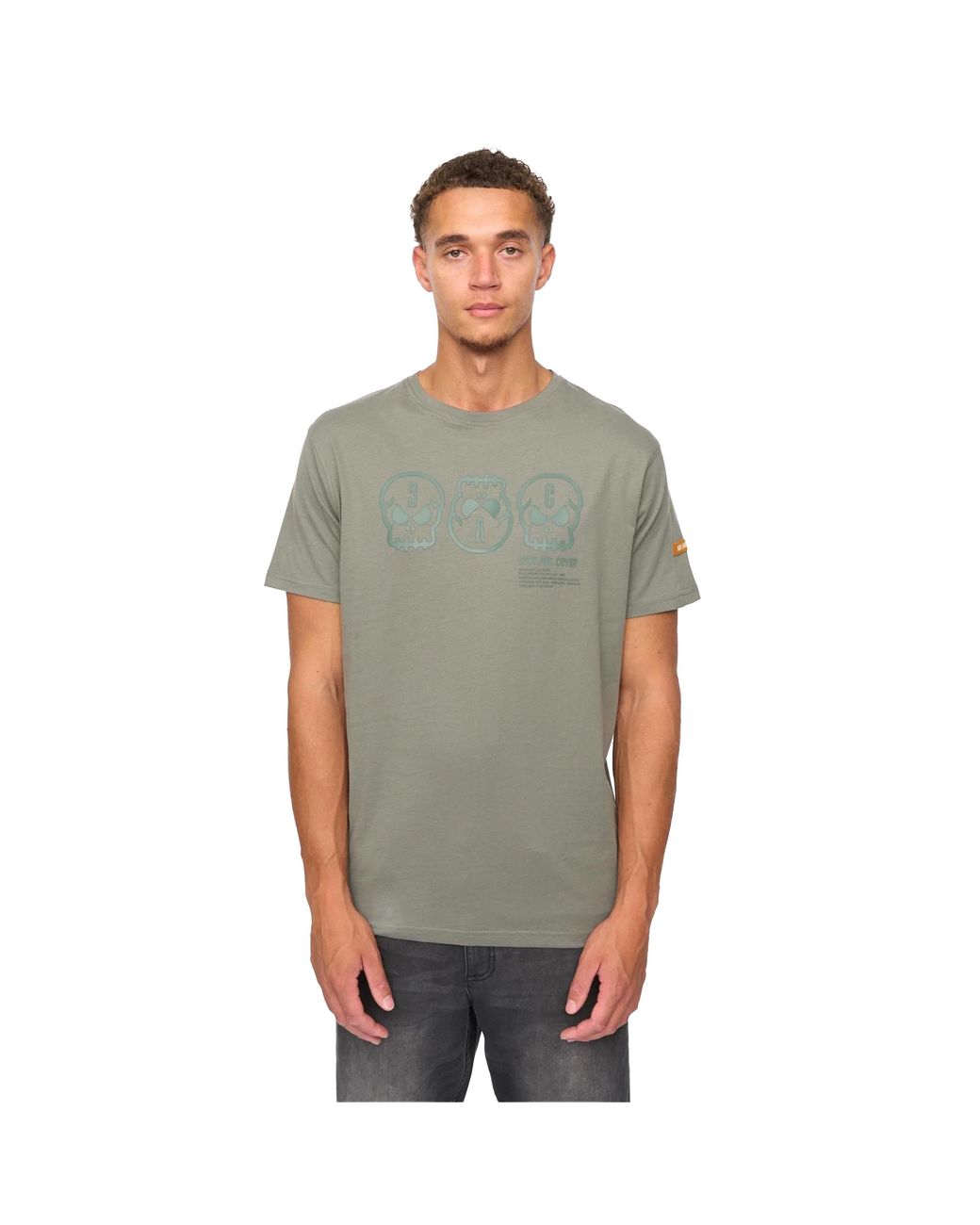 Duck and Cover Gray Deltamans T-Shirt (Dark) Cotton for men