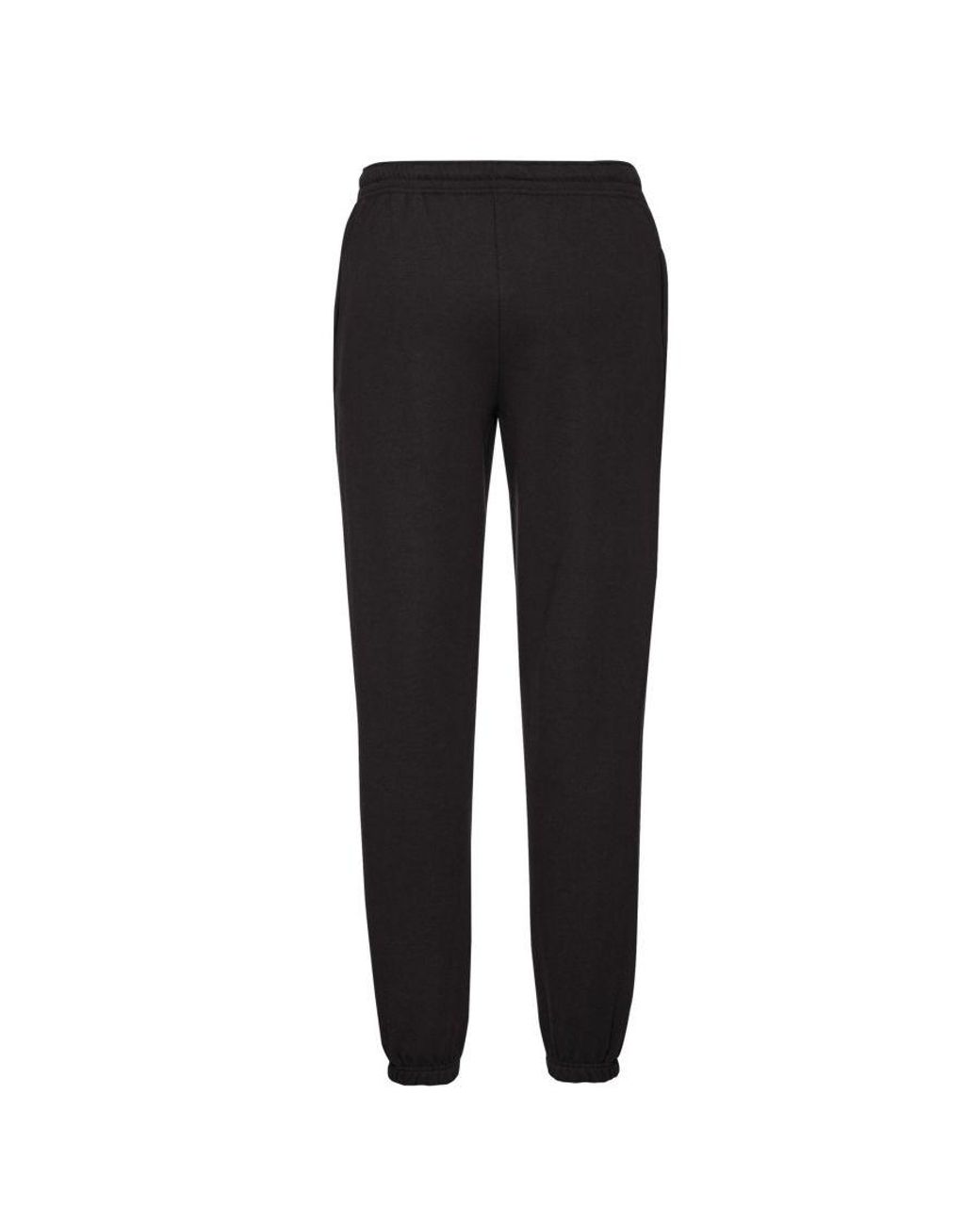 Fruit Of The Loom Black Elasticated Cuff Jogging Bottoms for men
