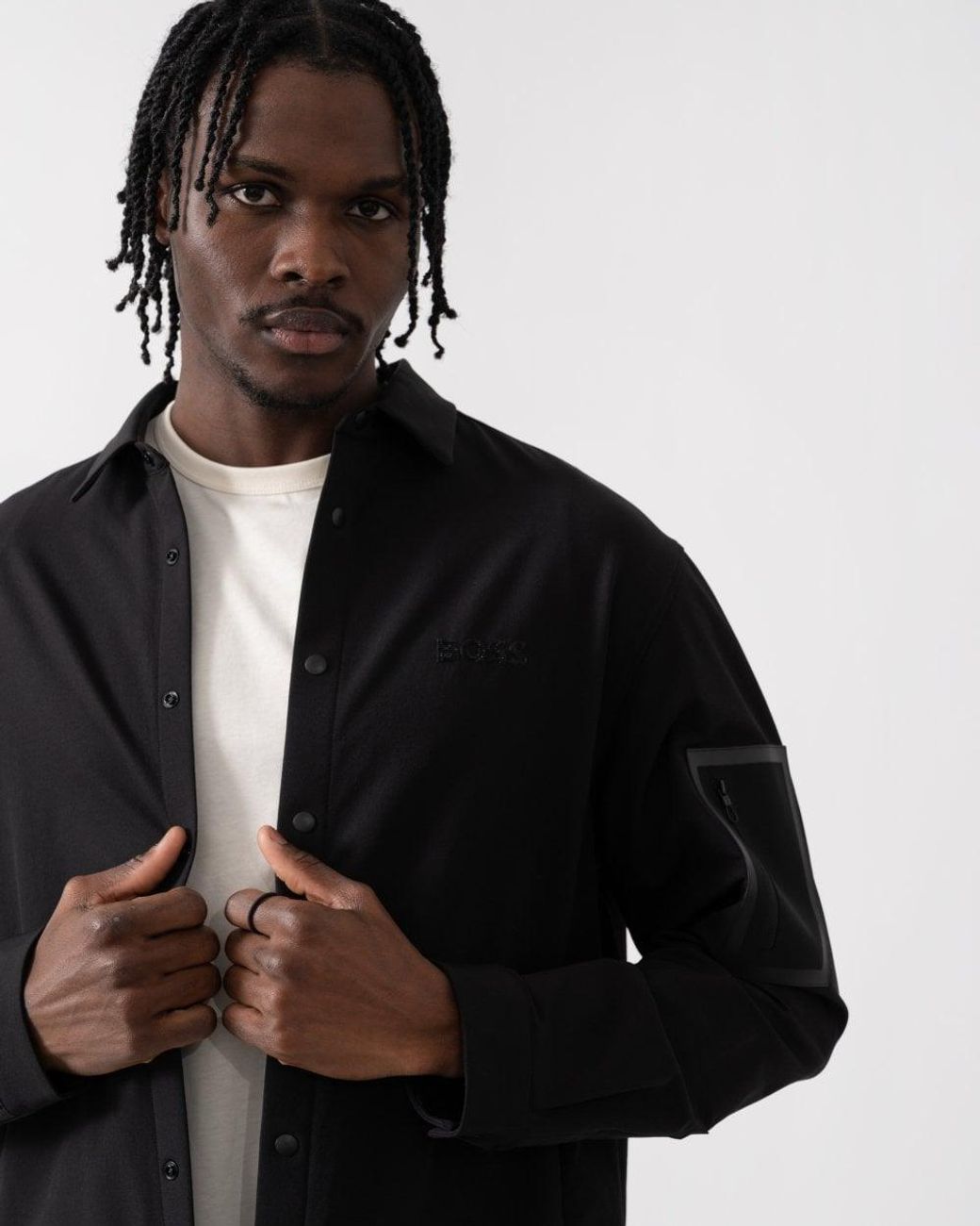 Boss Black Lite Water-repellent Overshirt With Four-way Stretch for men