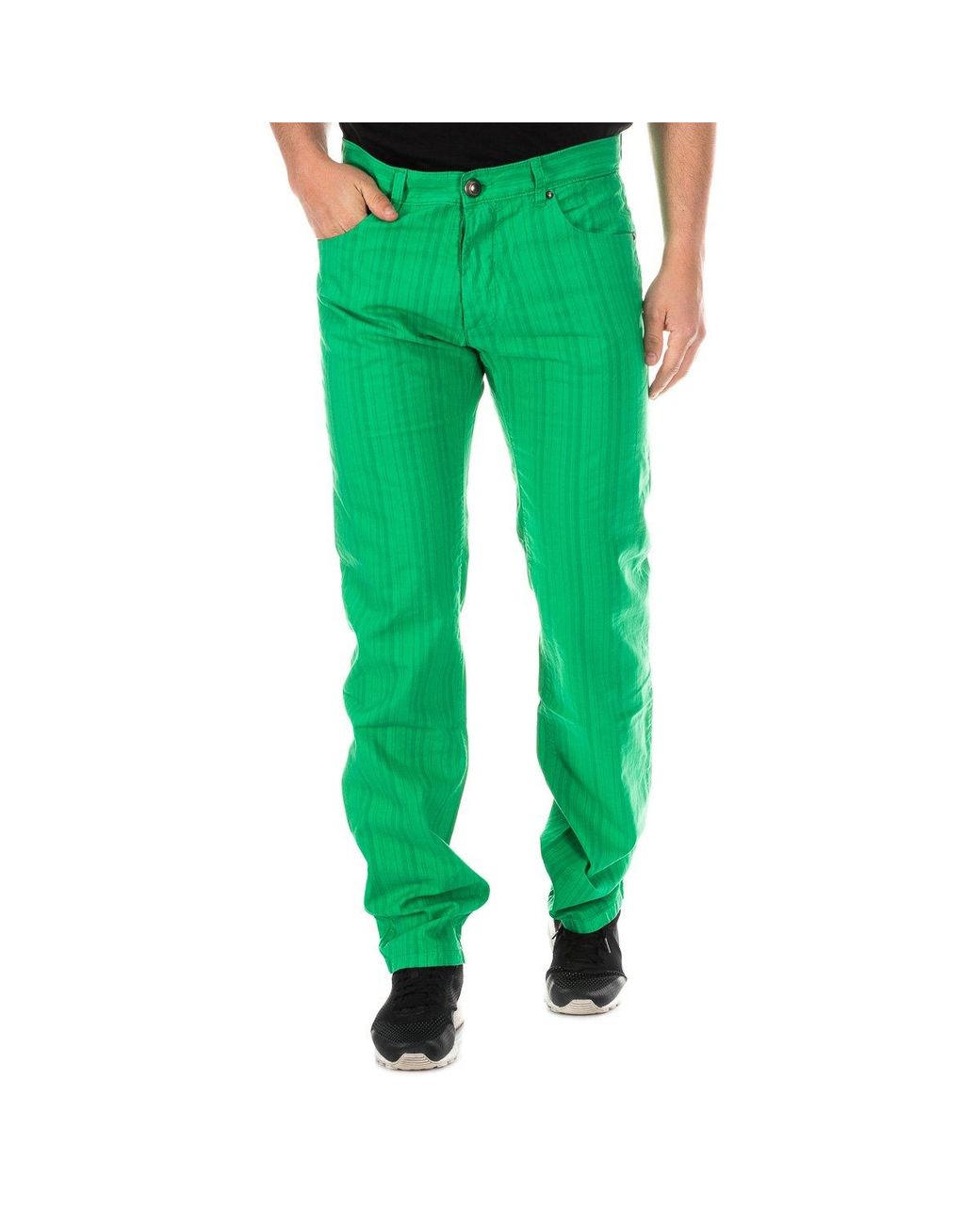 Armand Basi Green Long Straight Cut Low Trousers Bgh0182 for men