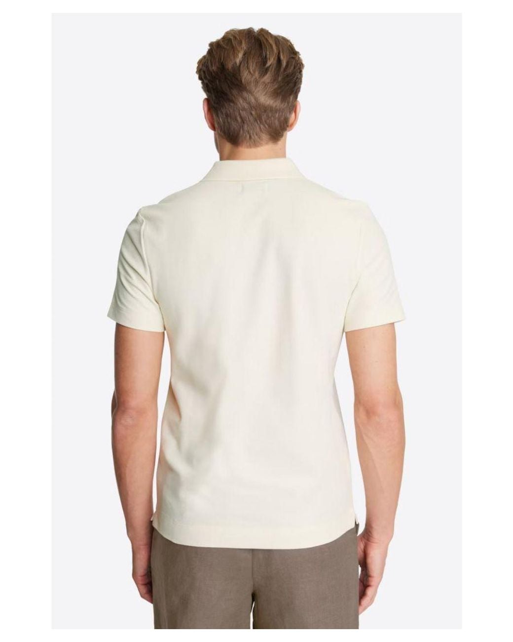 Secret Label White Cotton Pique Polo Shirt for men
