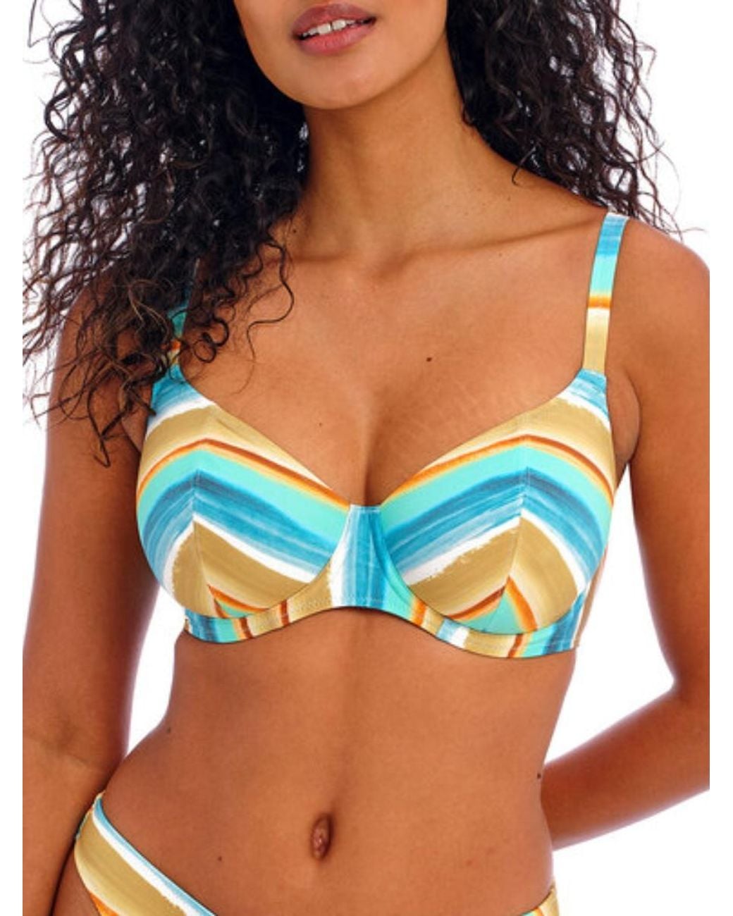 Freya Blue Castaway Island Plunge Bikini Top