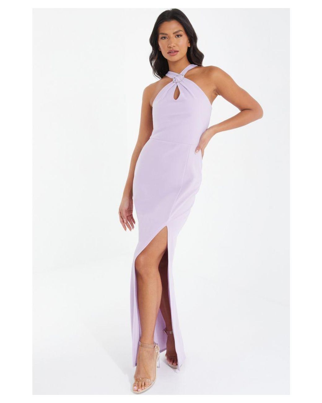 Quiz lilac maxi dress sales