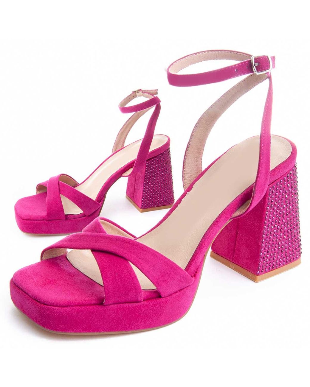 Montevita Pink Heel Sandal Festsand3