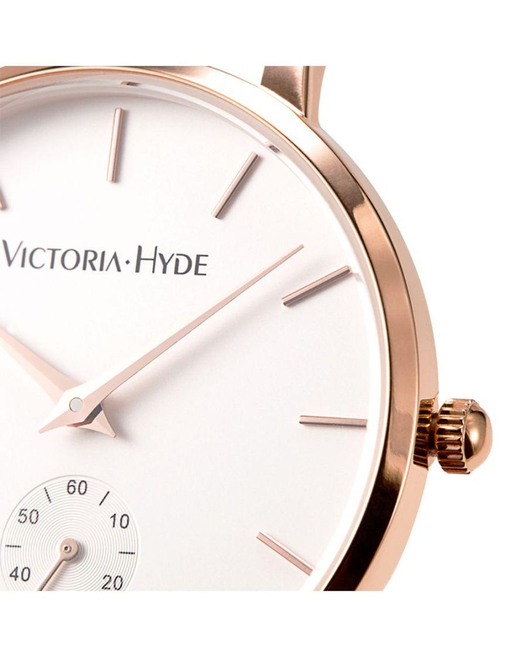 Victoria Hyde London White Metropolitan Time Mesh Stainless Steel