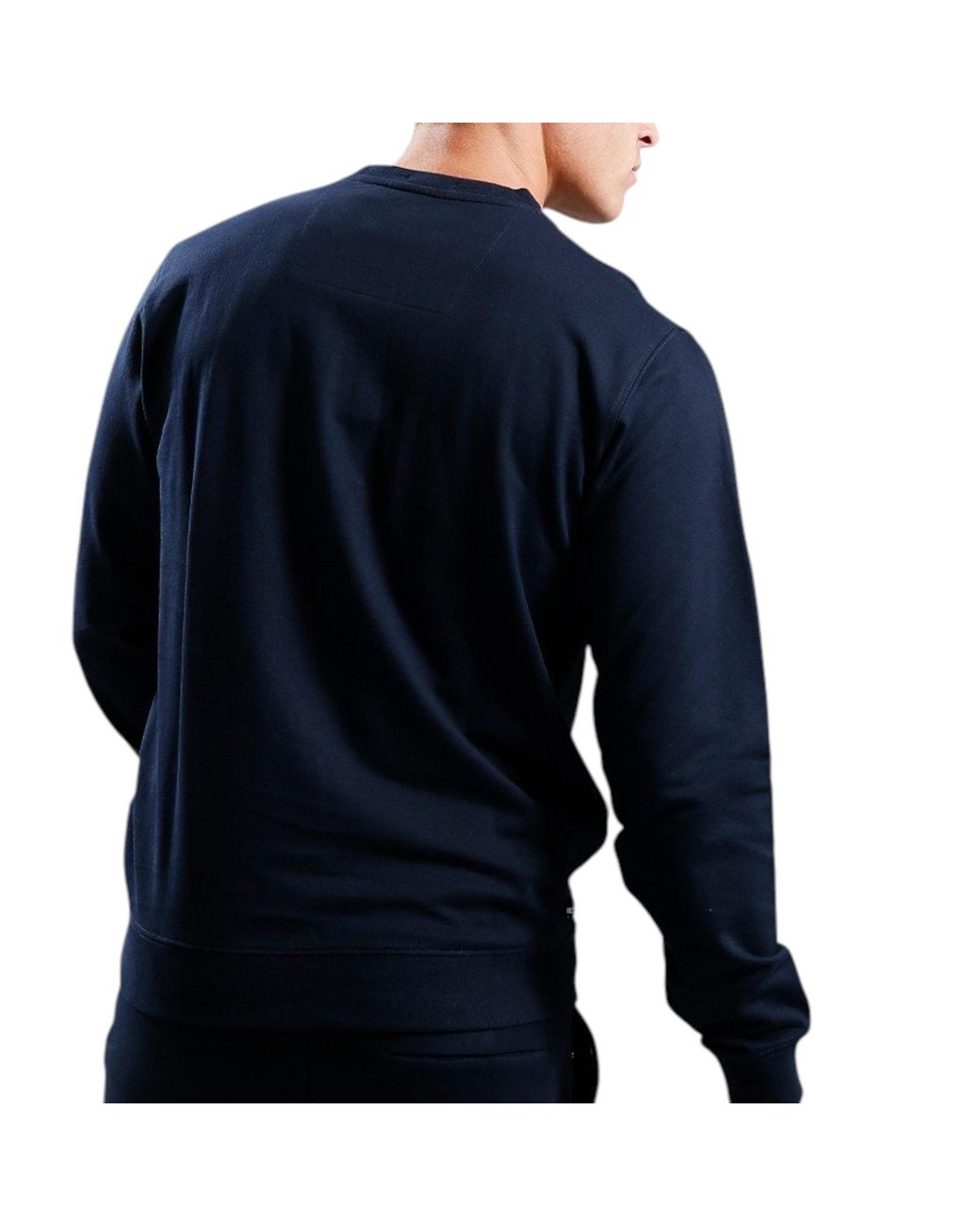 Weekend Offender Blue Cordoba Sweatshirt Pullover Crew Neck Casual Cotton Jumper for men