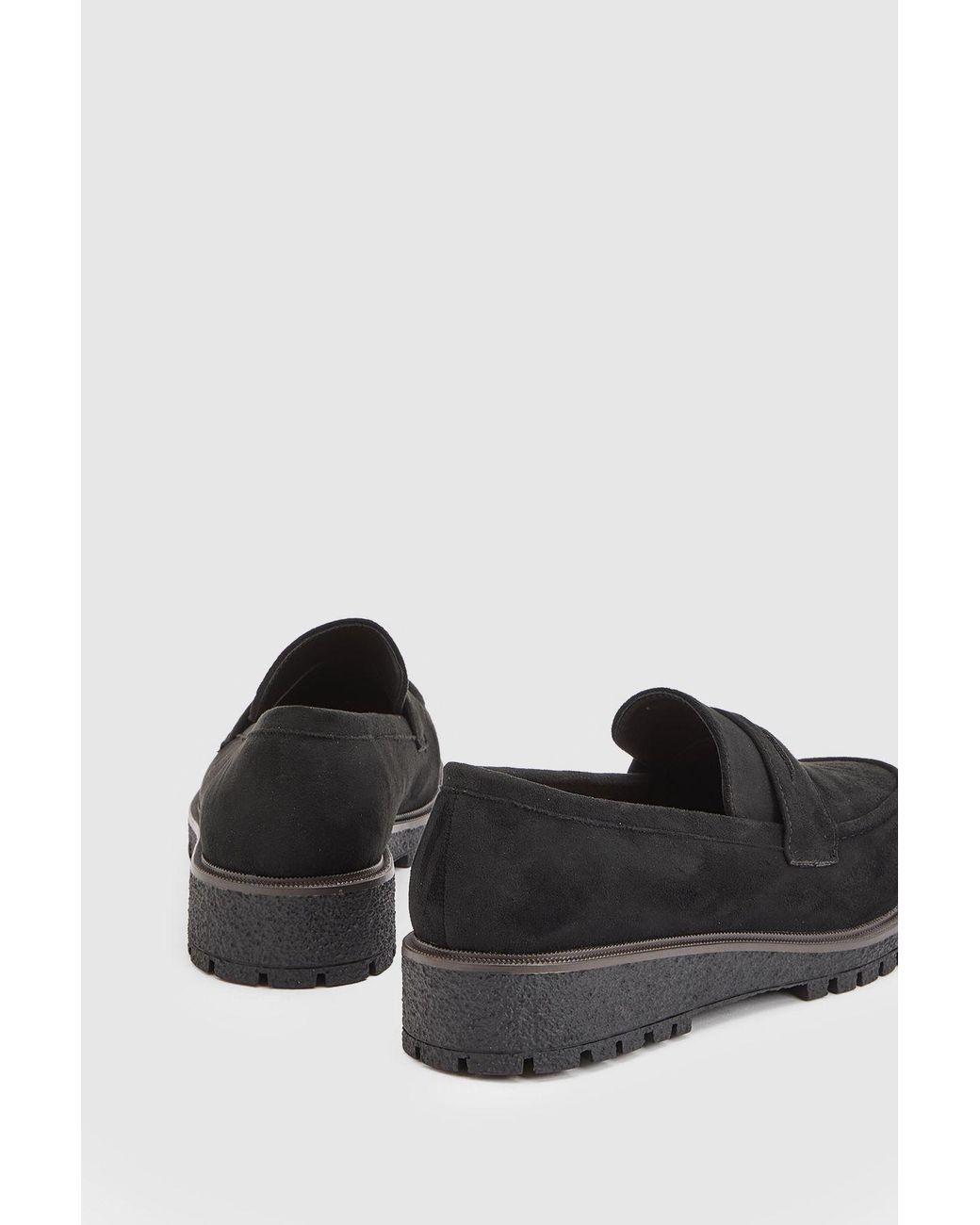 Good for the Sole Black Sidnie Faux Suede Super Padded Loafers