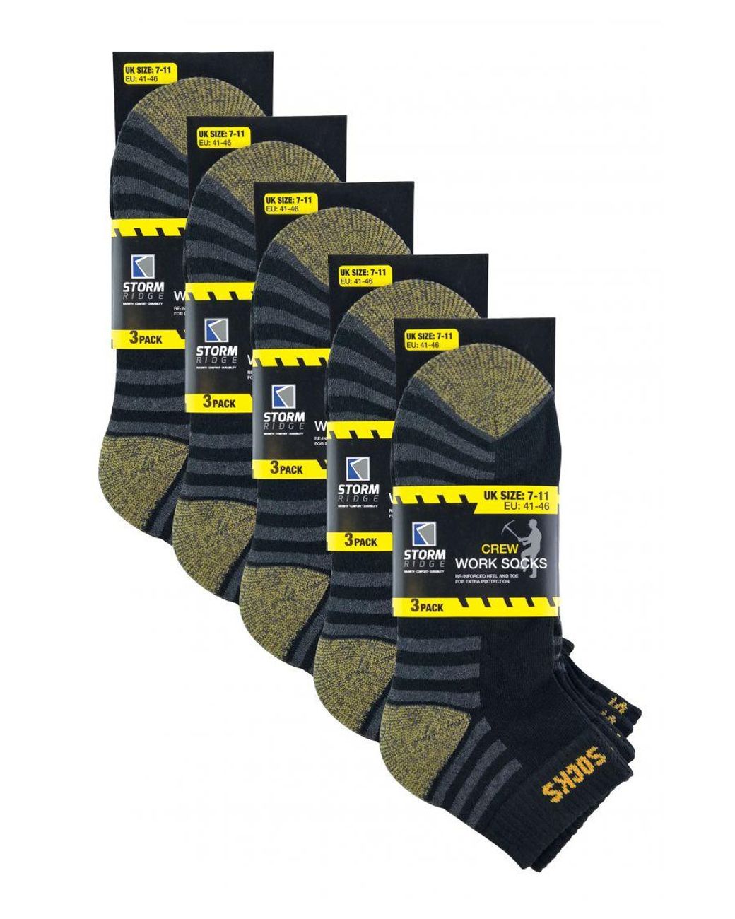 Sock Snob Black 15 Pair Multipack Ankle Socks for men