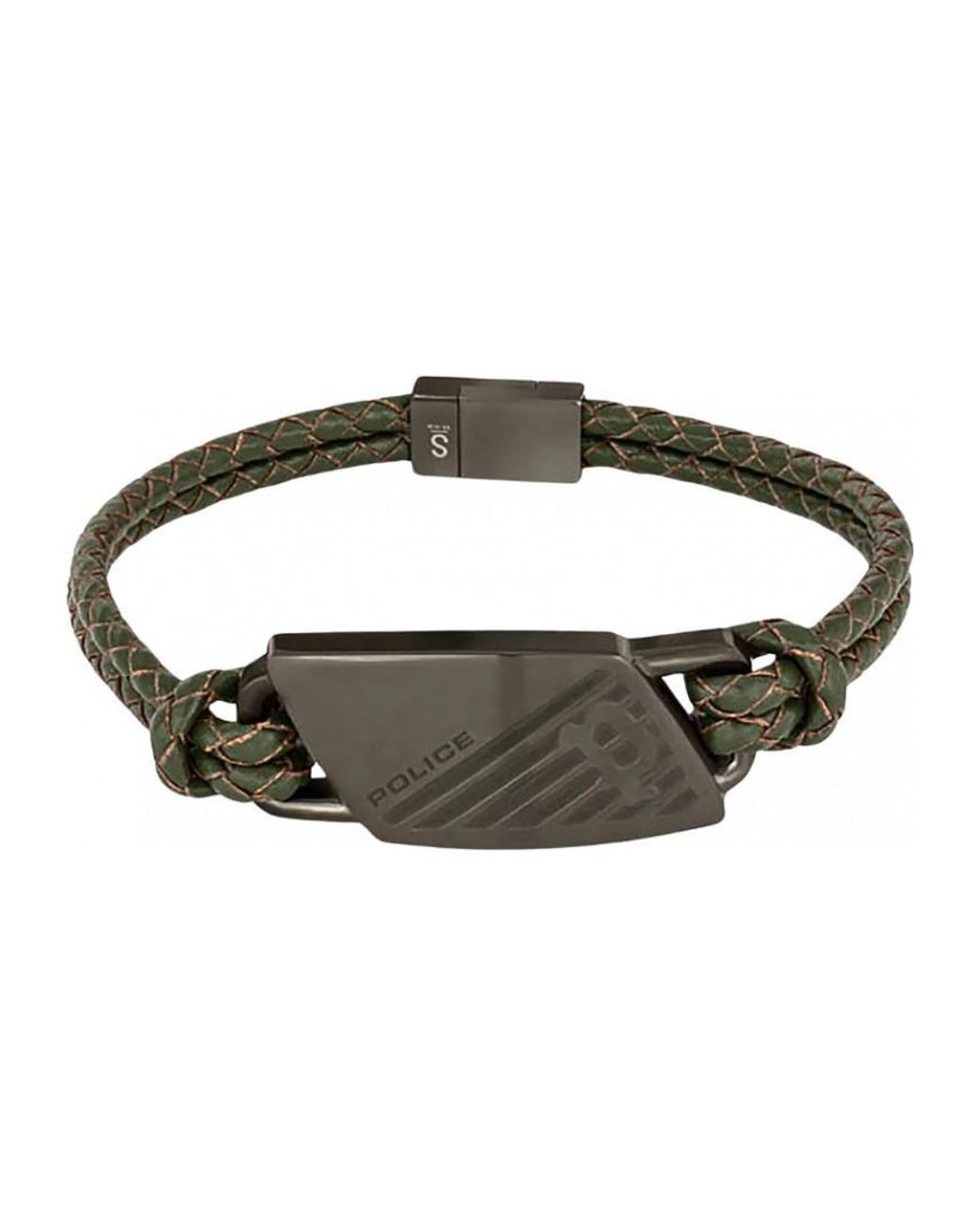 Police Black Pj26559Blu.03 Bracelet for men