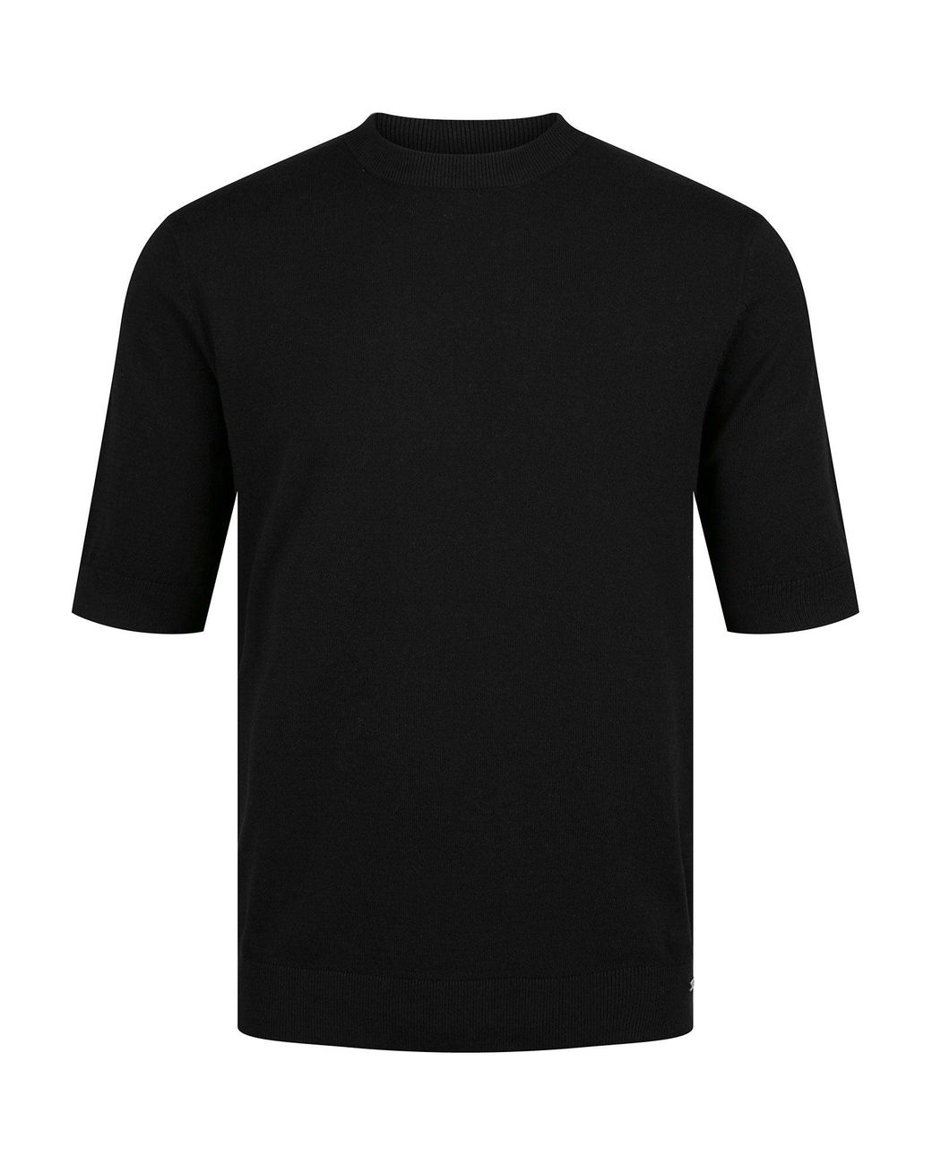 Luke 1977 Black Farrington Knitted T-Shirt for men
