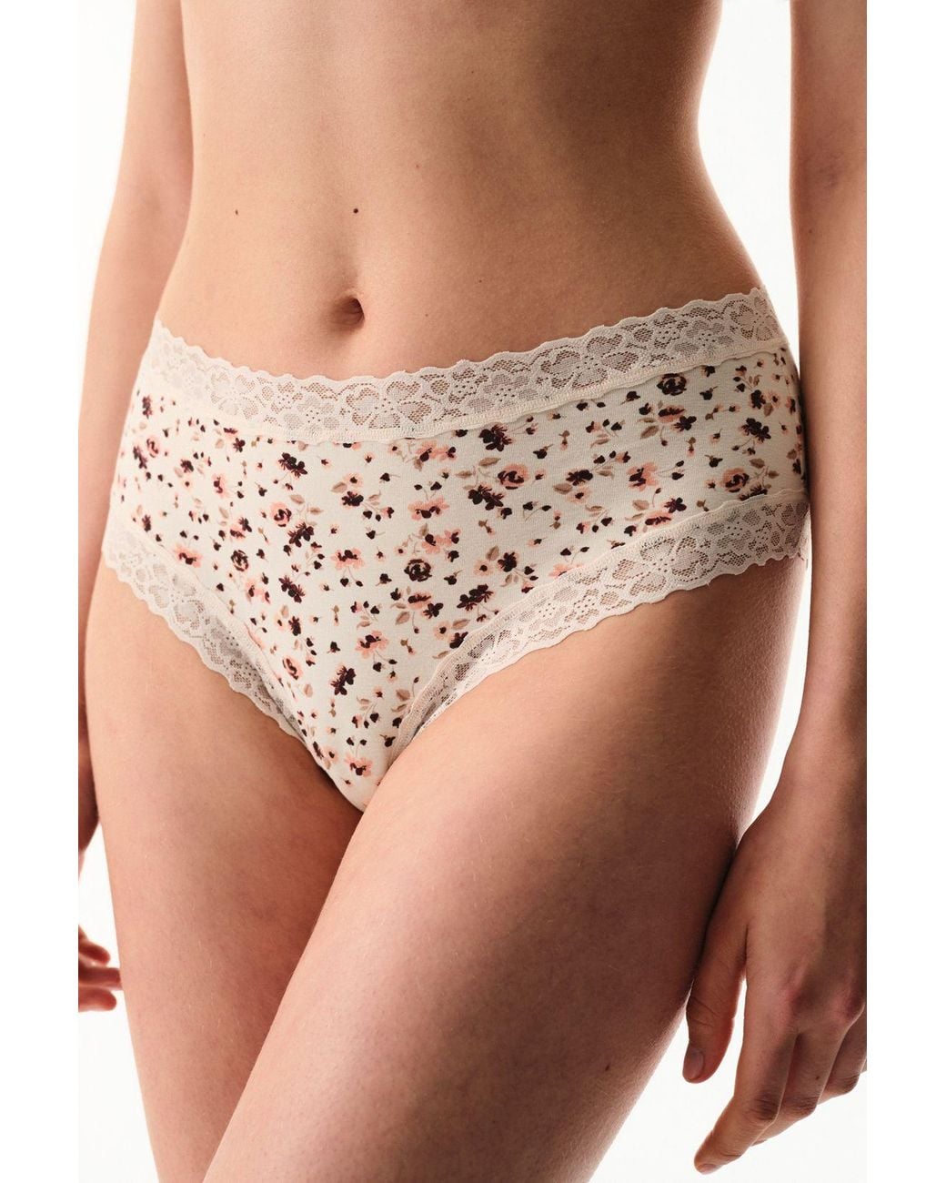 Penti Pink Relaxed Cotton Cheeky Briefs Floral Hipster