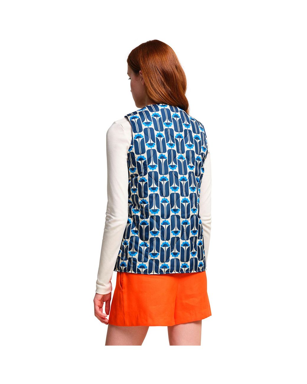 Regatta Blue Orla Kiely Quilted Bodywarmer Gilet Coat