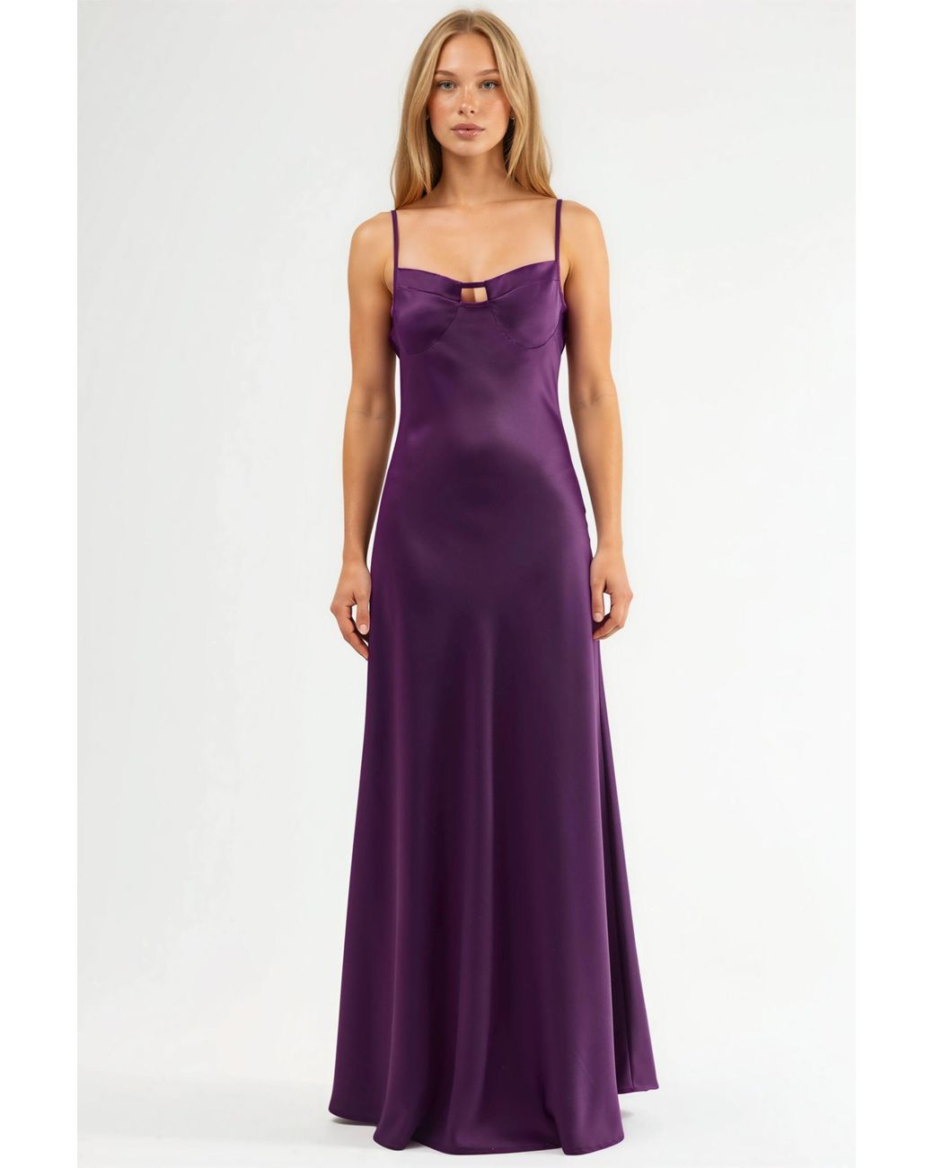 Hiccup Purple Cut-Out Detailed Maxi Dress