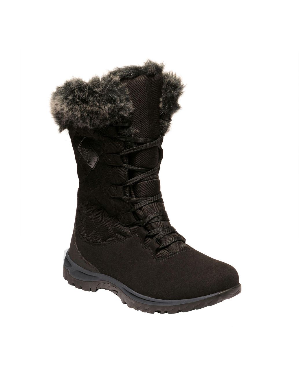 Regatta Black Great Outdoors /Ladies Newley Faux Fur Trim Thermo Boots /Briar)