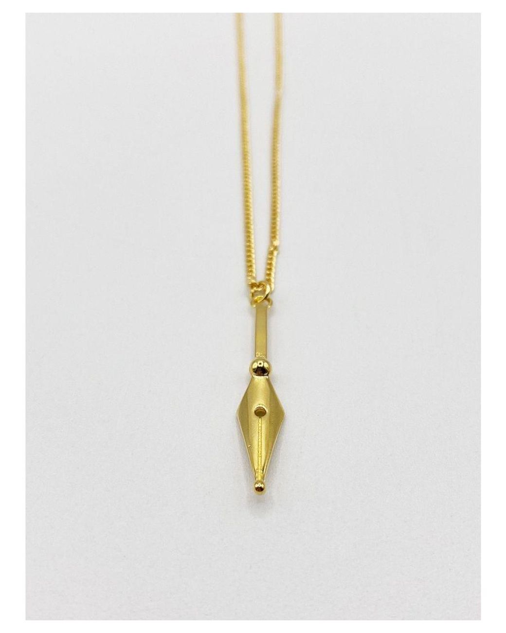 SVNX Natural Drop Down Arrow Necklace Plated