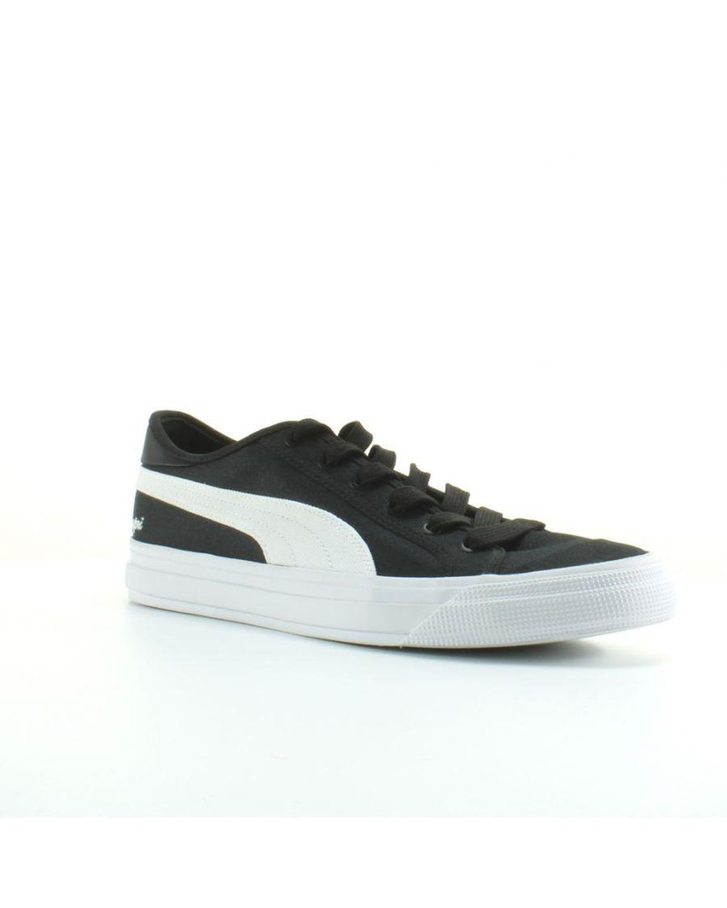 PUMA Black Capri Canvas Lace Up Trainers 369246 01 for men