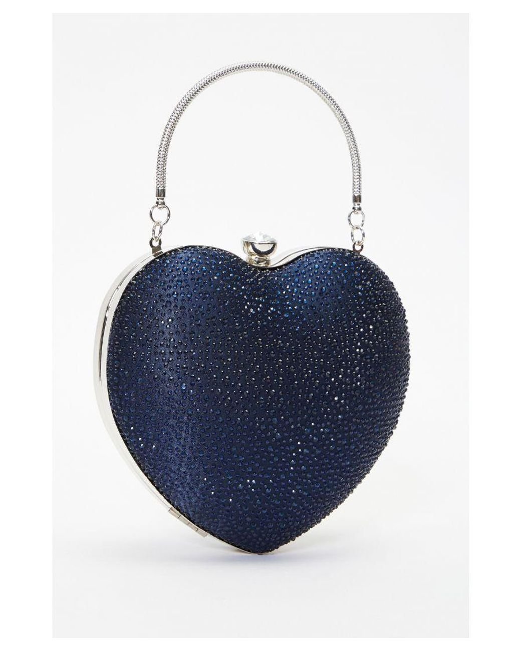 Navy satin bag sale