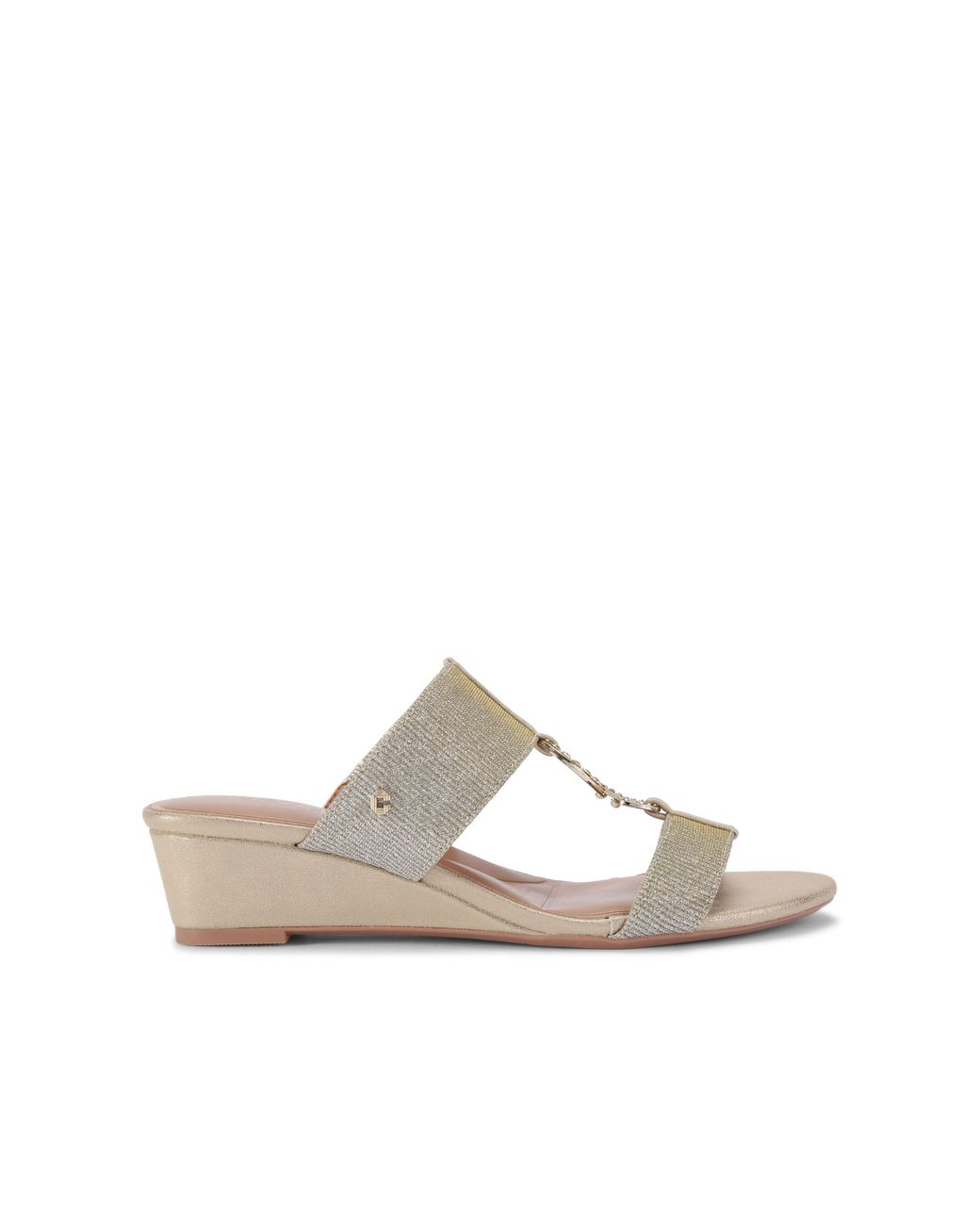 Carvela Kurt Geiger Metallic Arletta Mid Wedge Sandals
