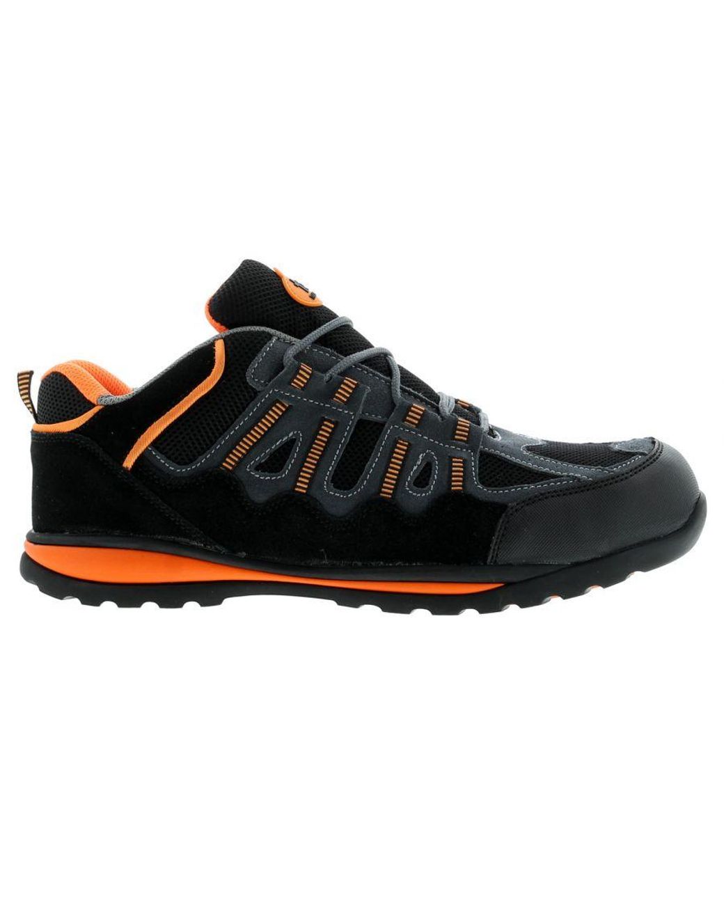 Tradesafe Black Raft Leather Safety Trainers Suede for men