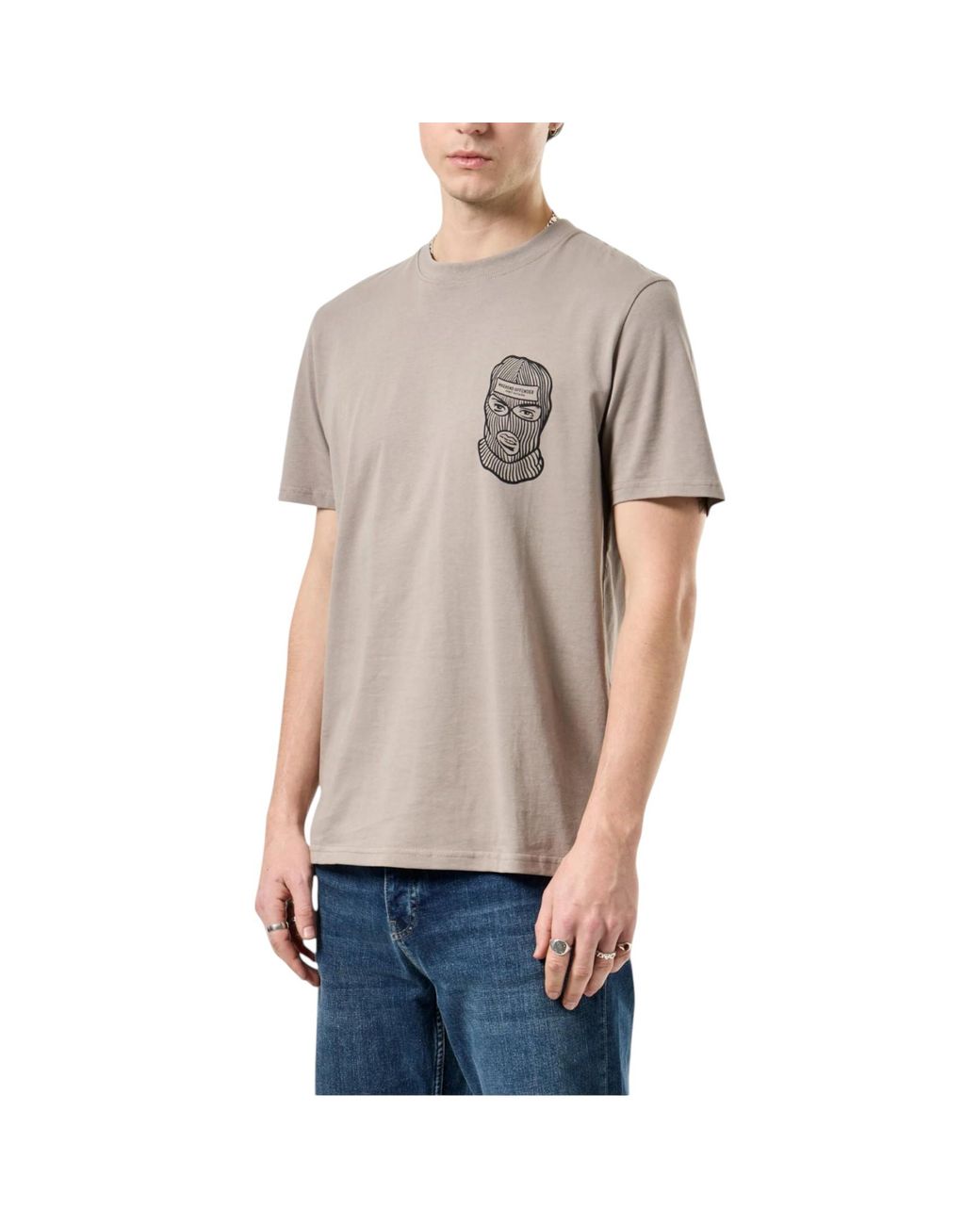 Weekend Offender Gray T Shirts Bali Crew Neck Summer Short Sleeve Casual Cotton for men
