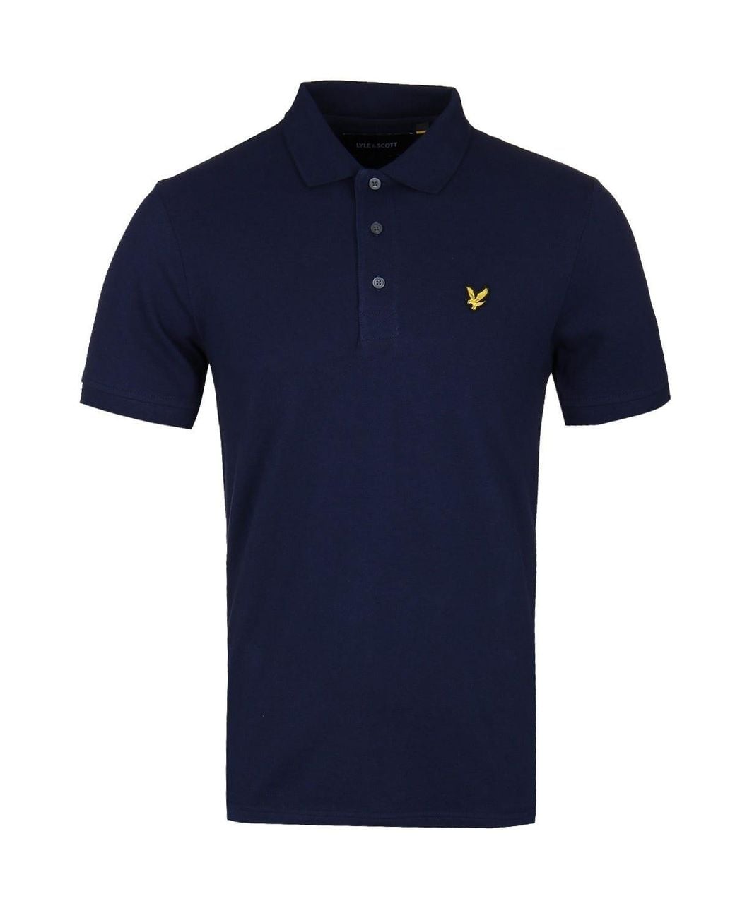 Lyle & Scott Blue Short Sleeve Cotton Pique Polo Shirt for men