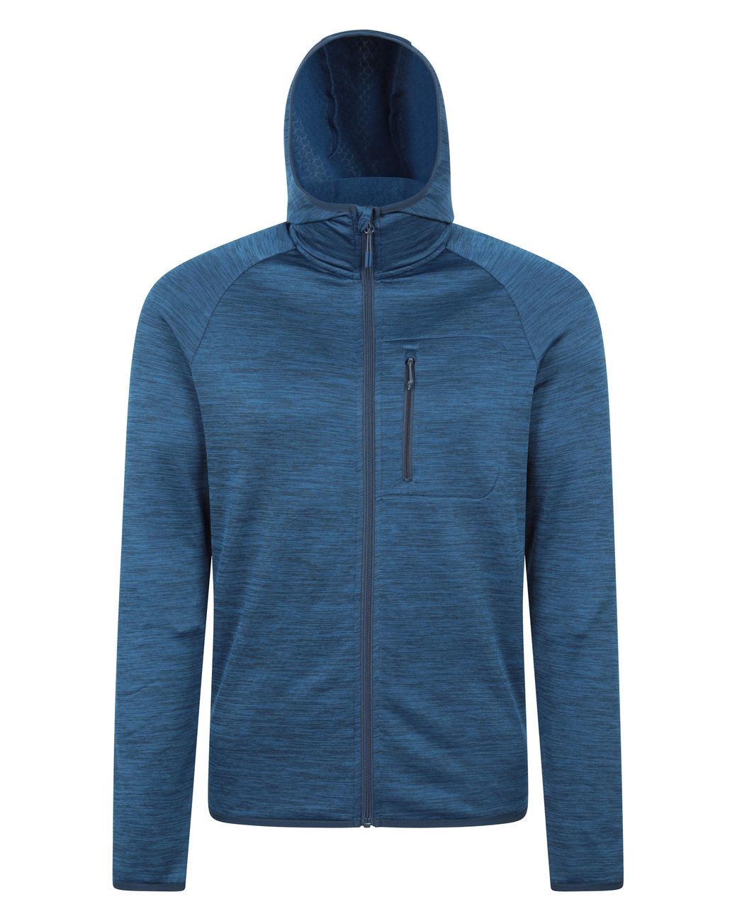 Mountain Warehouse Blue 'Marker' Active Hoodie Quick Wicking Breathable Running Gym Jumper for men
