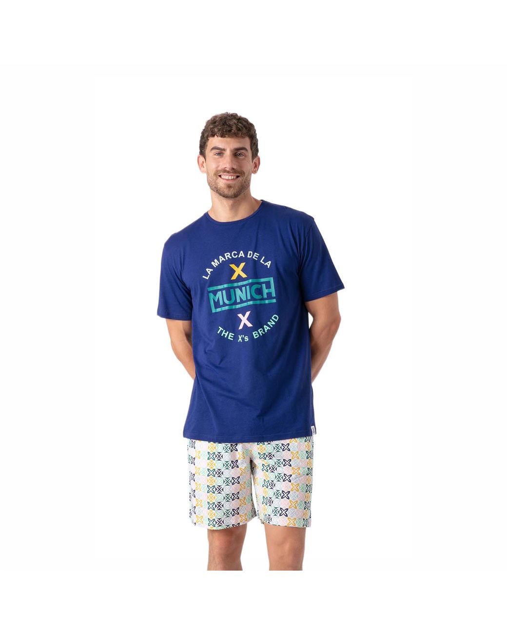 Munich Blue Summer Short Pyjamas Mu9 for men