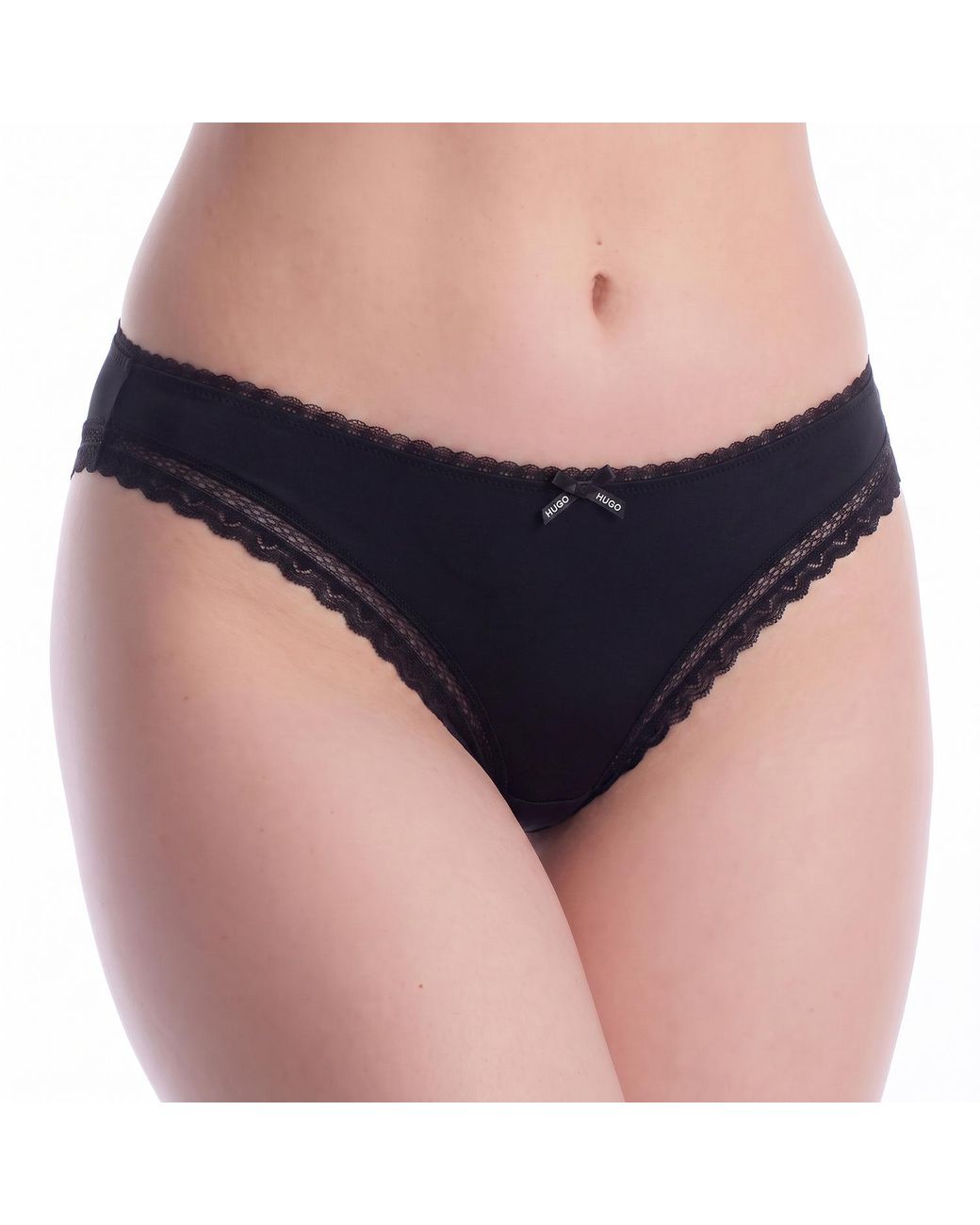 Boss Blue Microfiber Panties With Lace 50545733