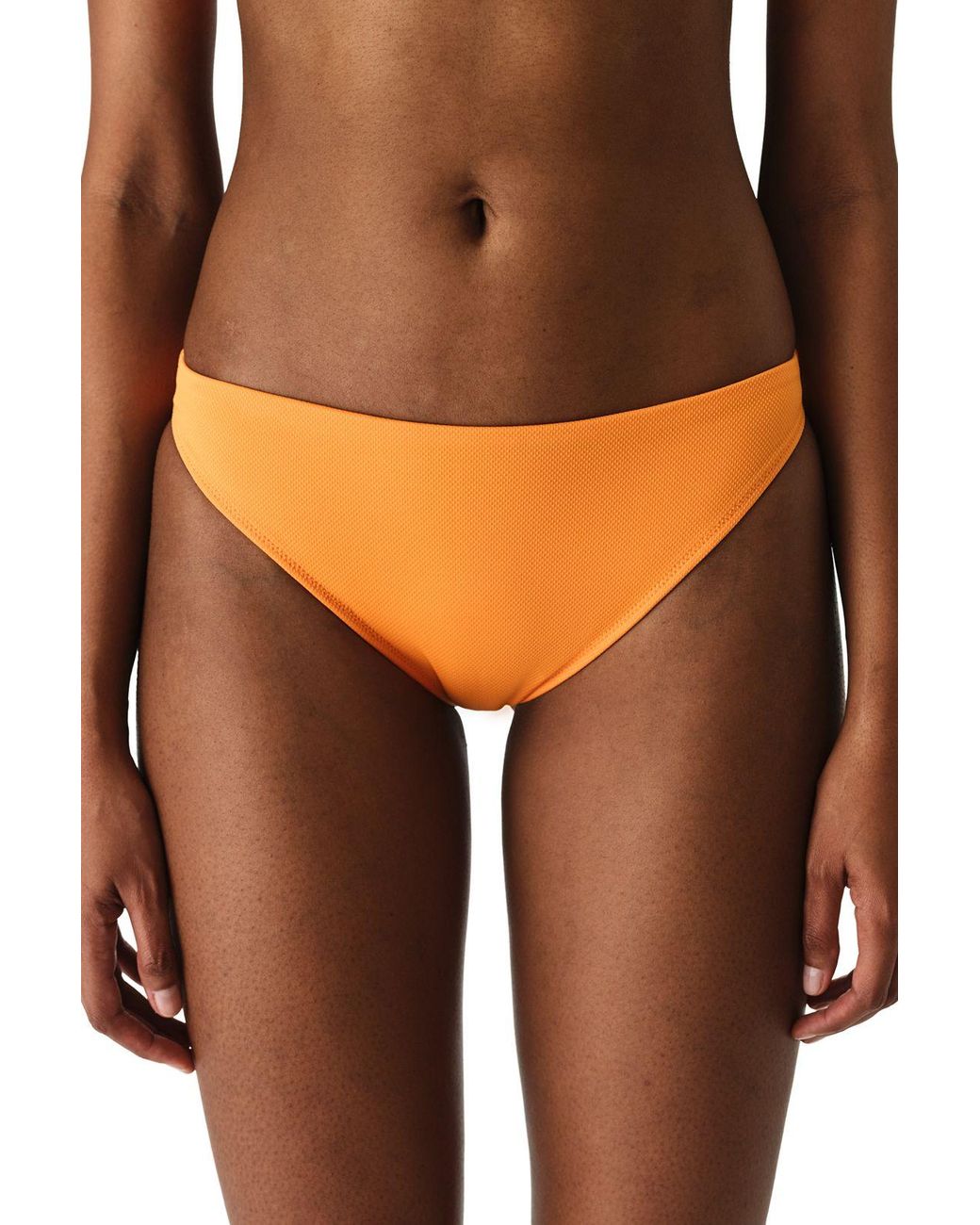 Penti Orange Summer Textured Mid Waist Bikini Bottom