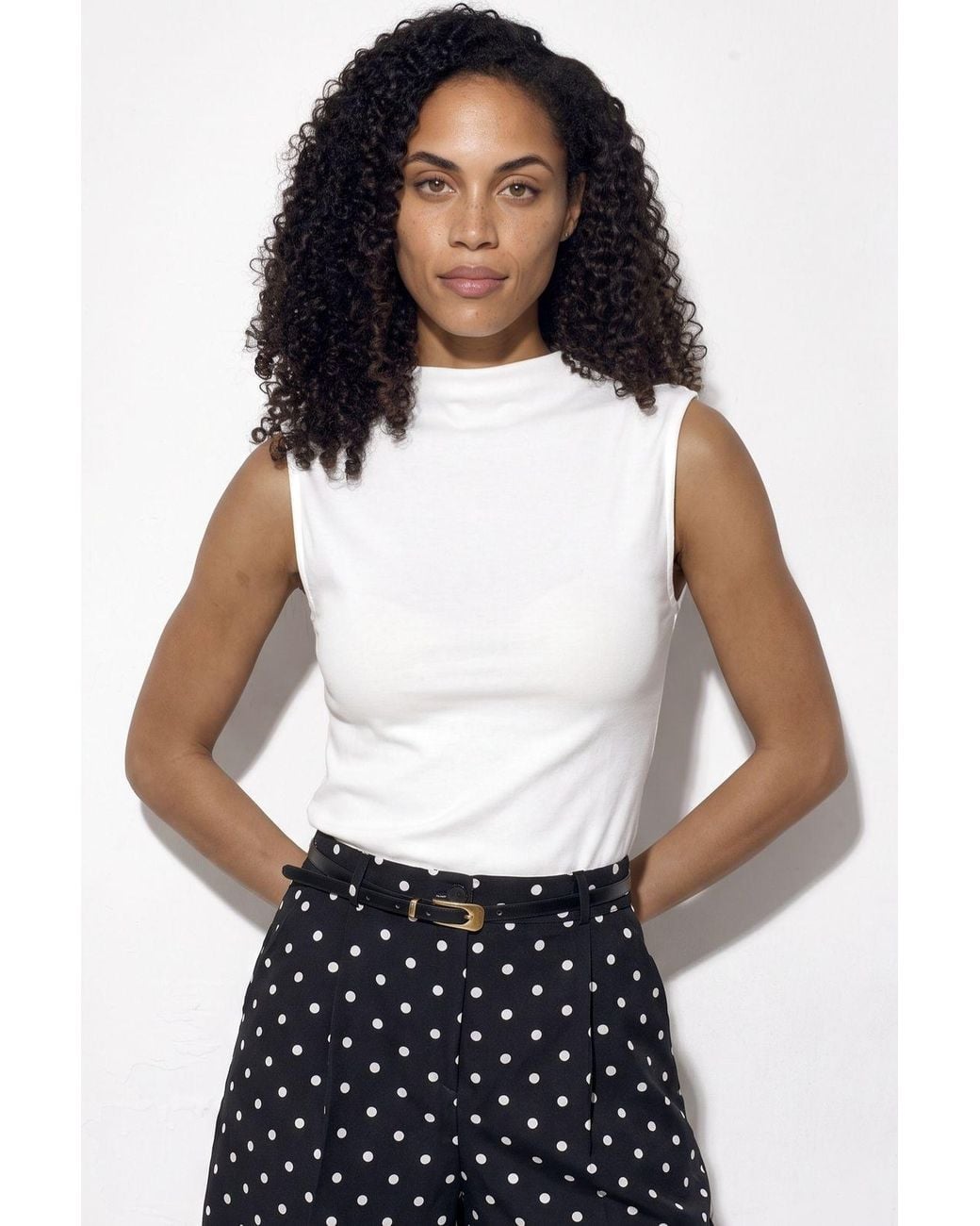 Busem White Modal Cotton Blouse