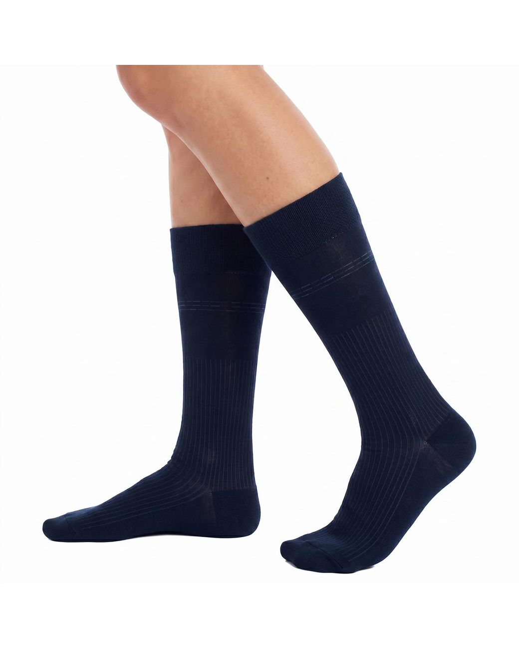 Pro Socks Blue 6 Pairs Executive High-Top Seamless S17678 for men