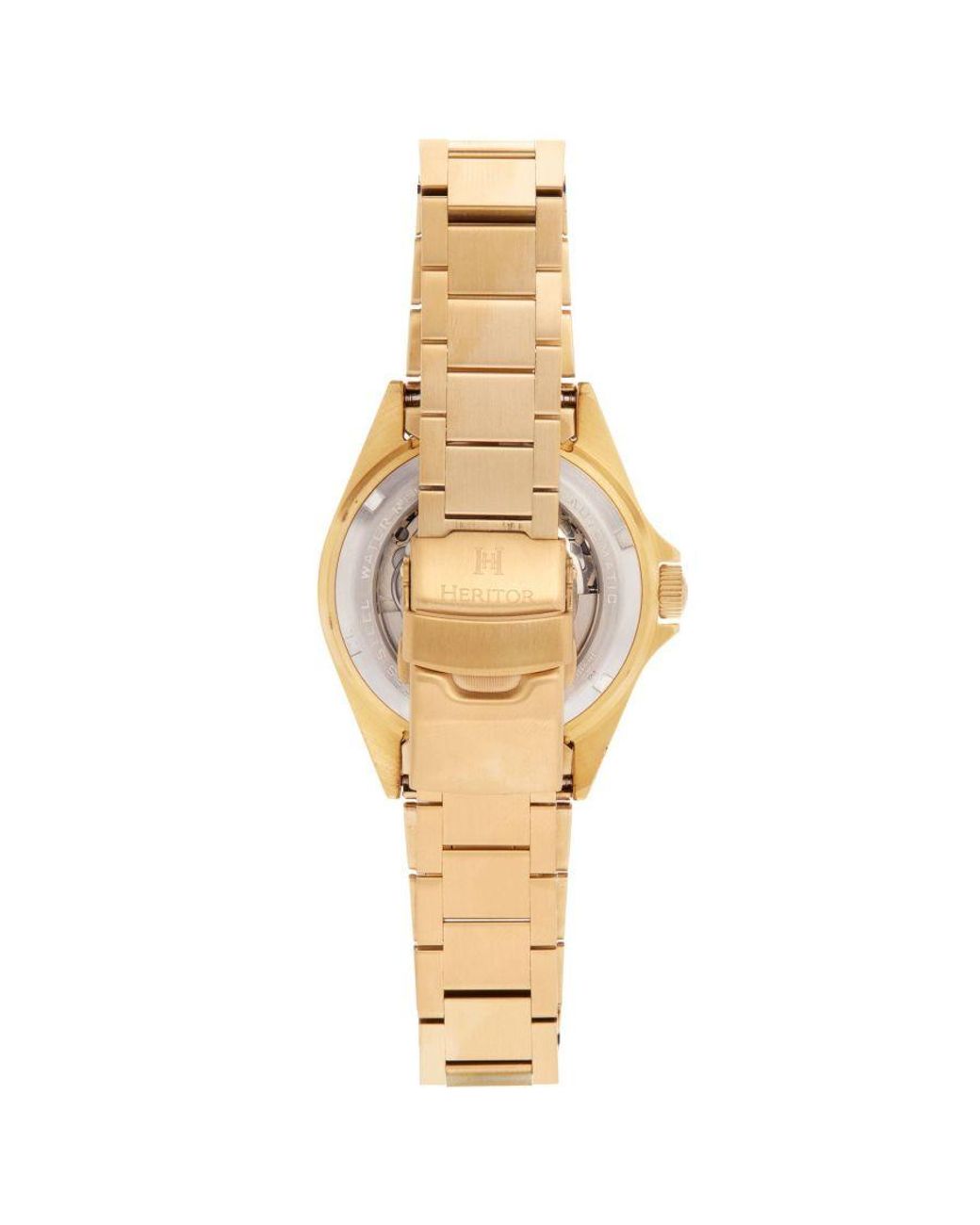 Heritor Metallic Calder Stainless Steel Watch for men