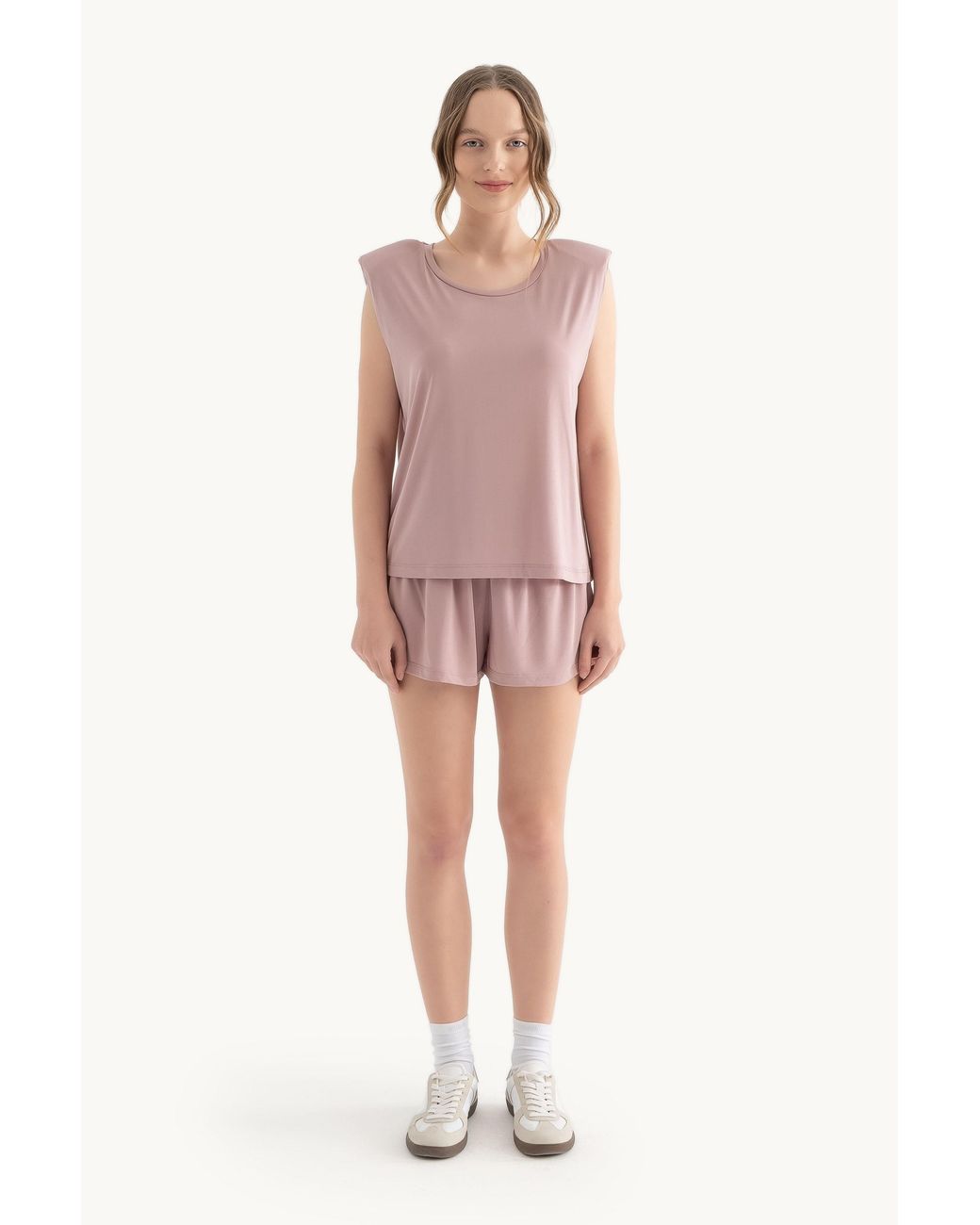 Hiccup Pink Mid Rise Drawstring Basic Shorts