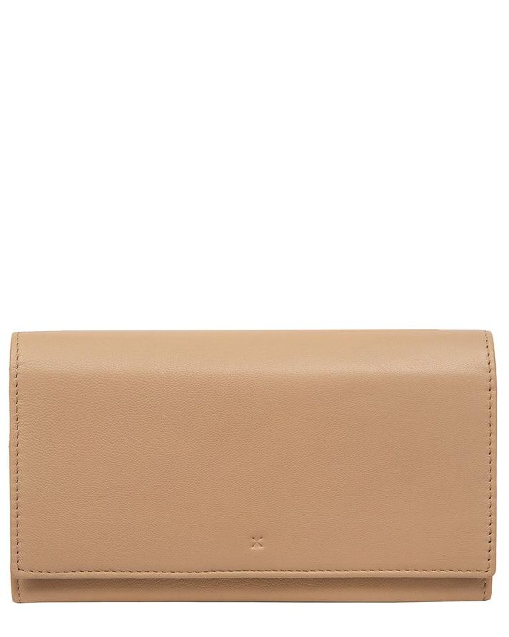 NiNa Amora Brown 'Mirella' Latte Leather Purse