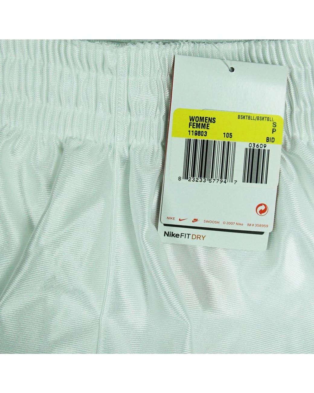 Nike White Dri-Fit Supreme Basketball Shorts Stretch Bottoms 119803 105