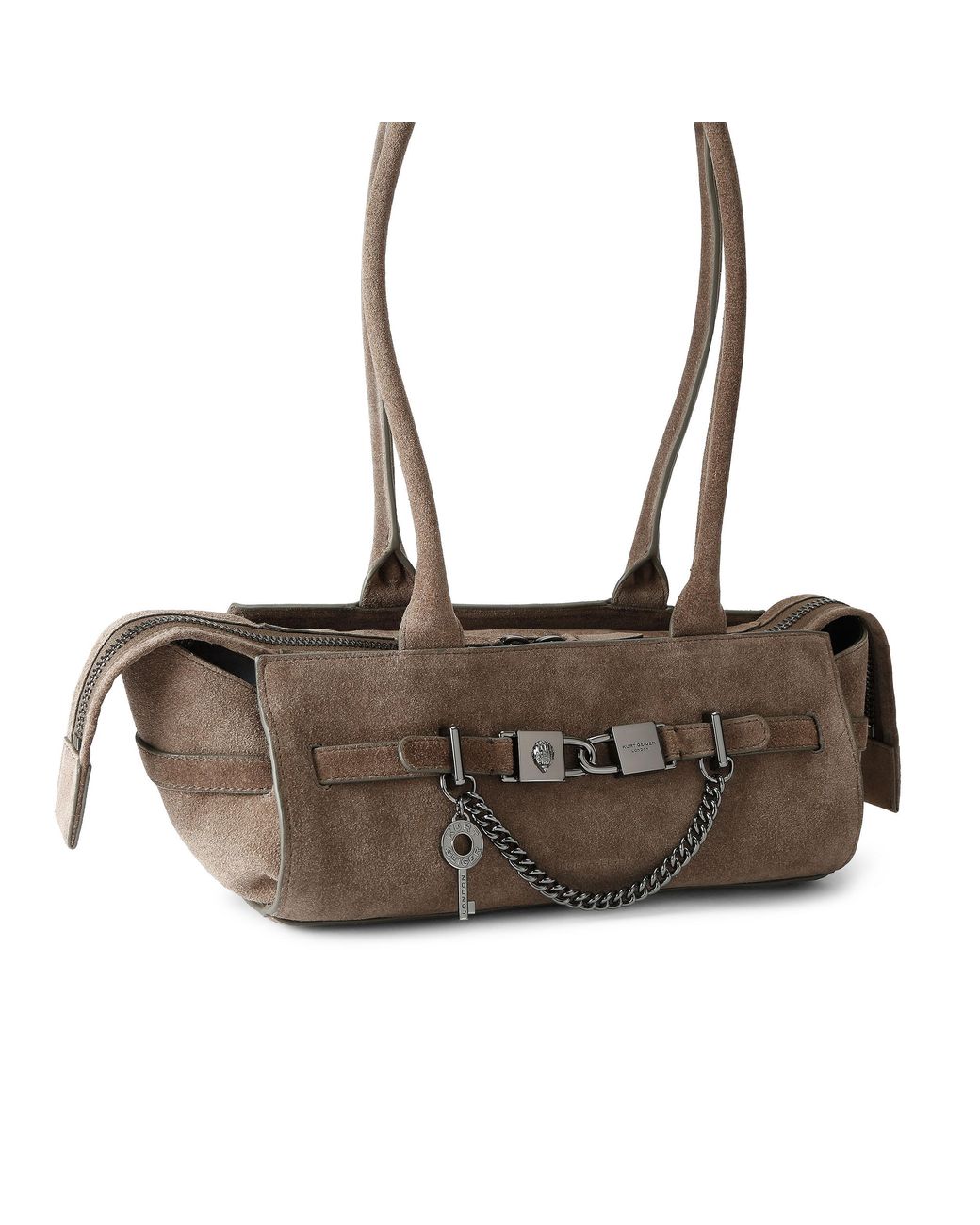 Kurt Geiger Gray Suede Kingsley Eastwest Sh Bag